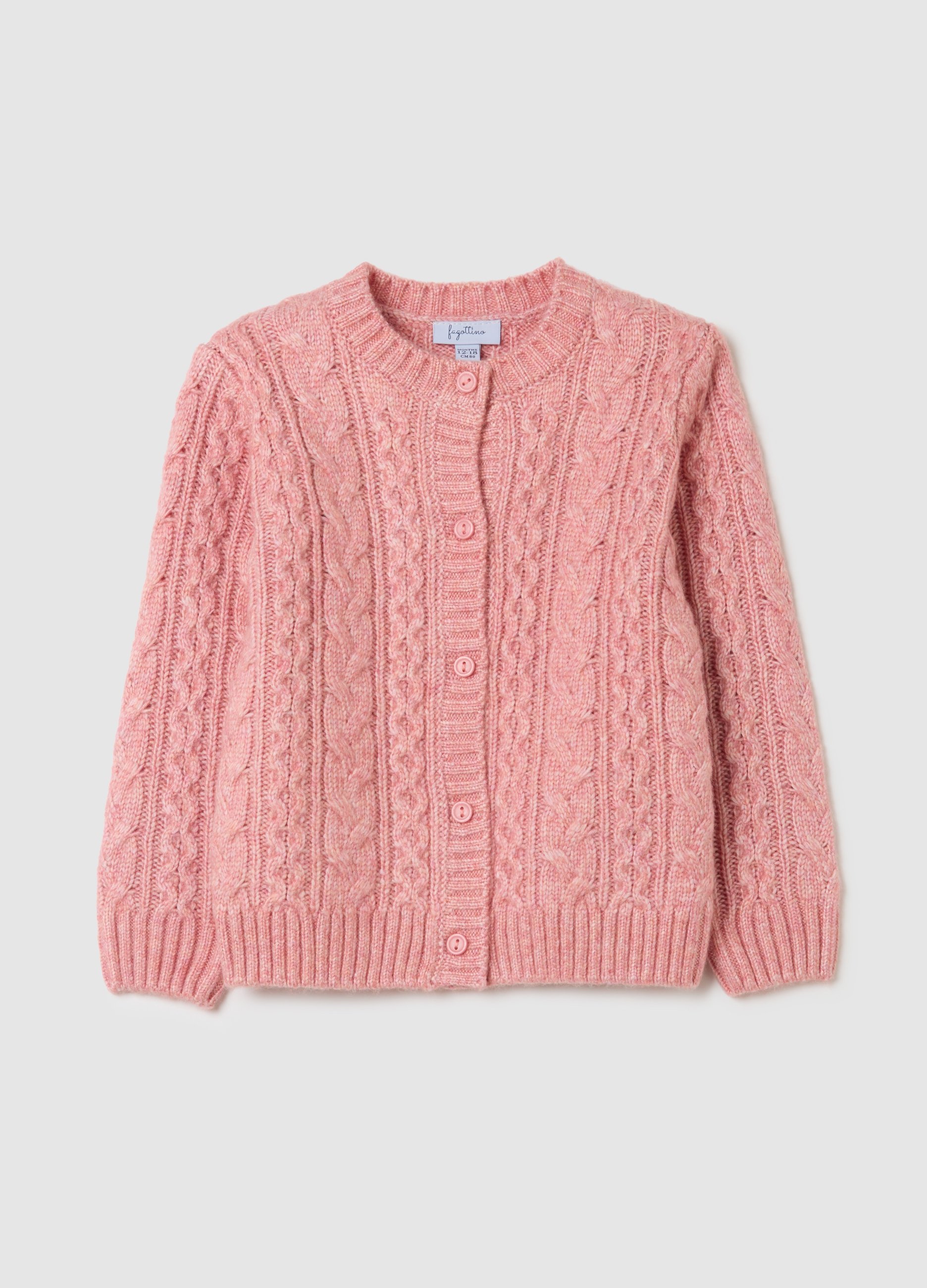 OVS, Rosa, Regulär Geschnittener Mädchen-cardigan Mit Knöpfen, Mädchen, Korallenrosa, Größe: 12-18
