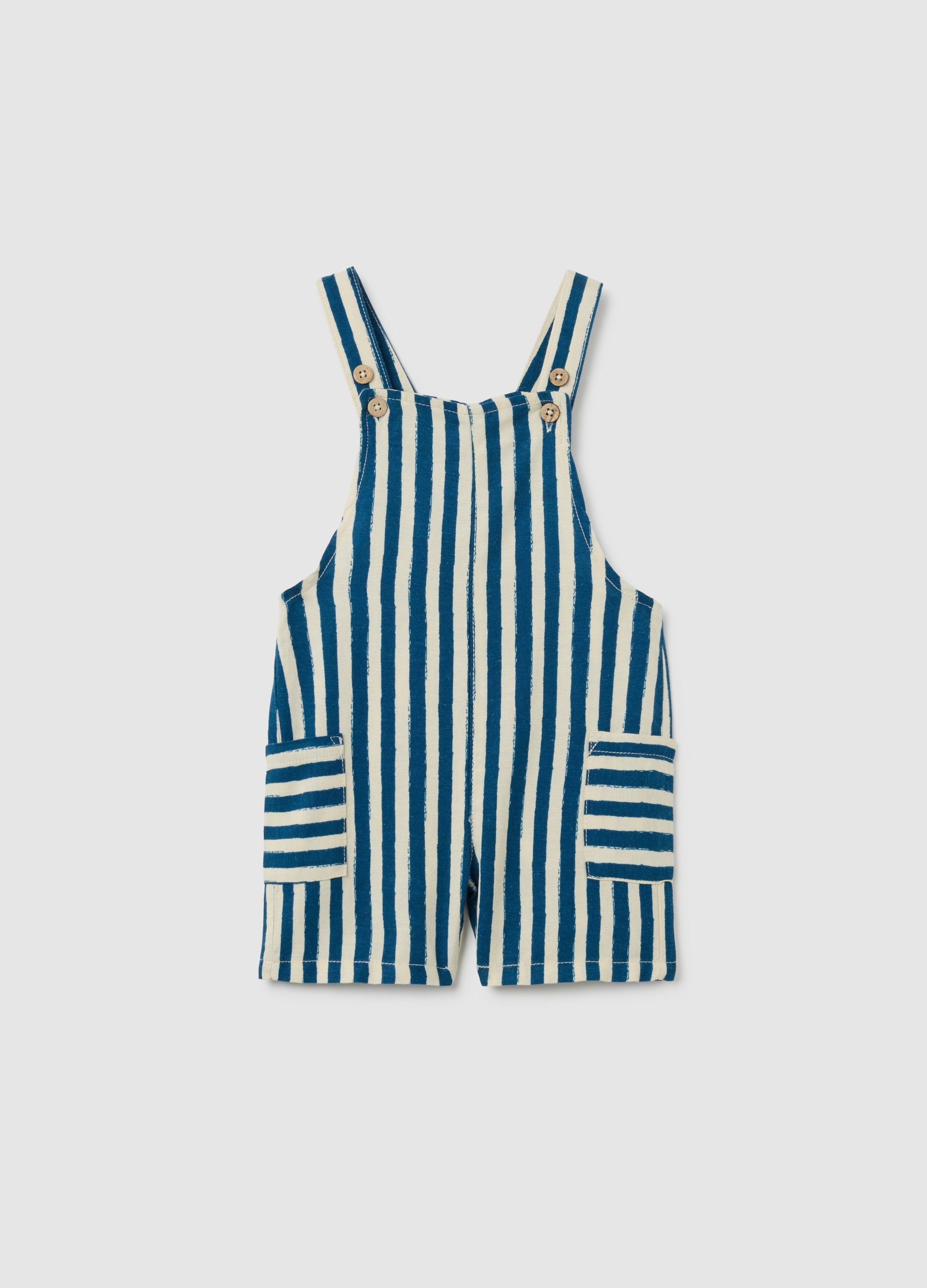 FAGOTTINO, Salopette Da Bambino In Misto Viscosa E Lino Multicolor Regular Fit, Multicolor, Taglia: 12-18