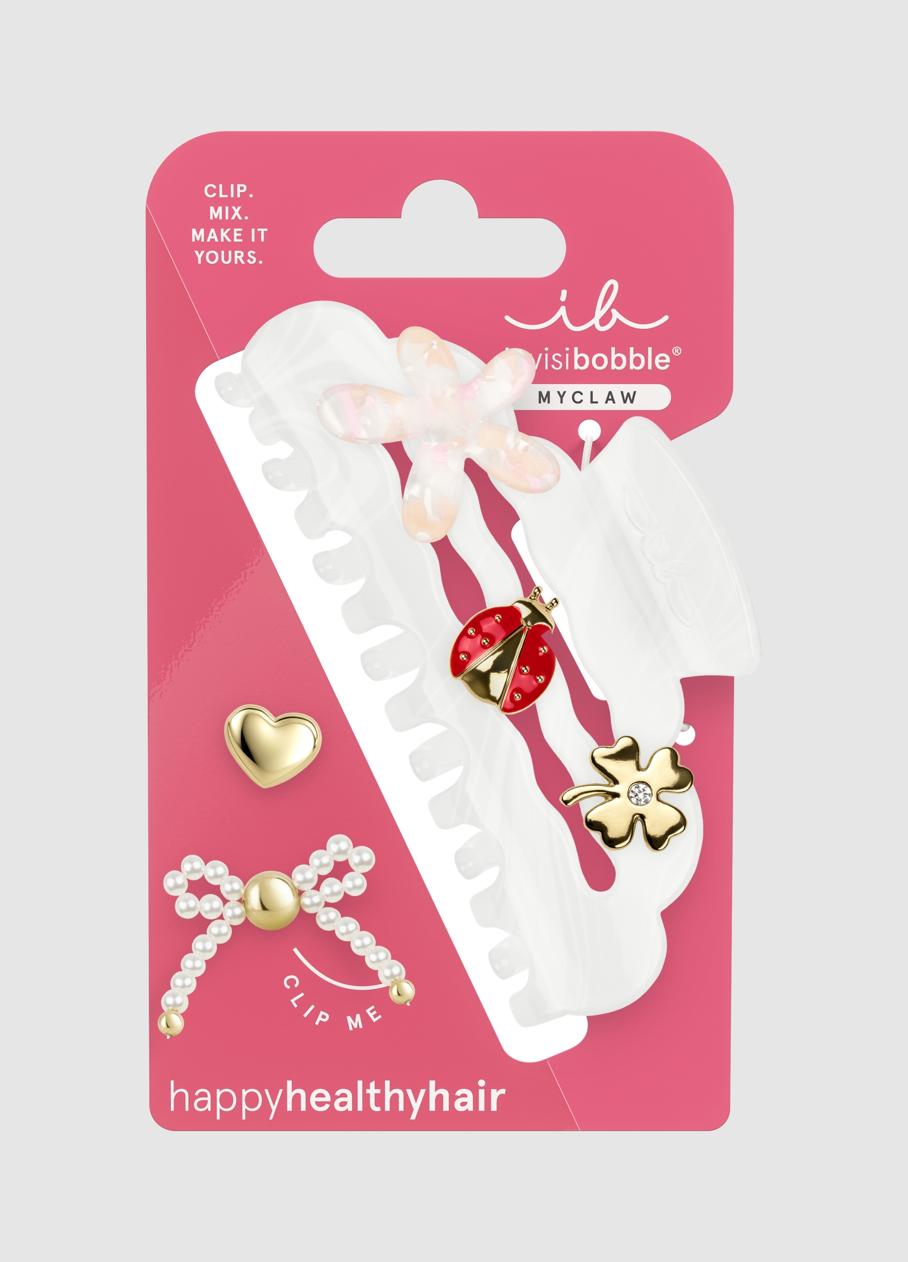 INVISIBOBBLE, Ib Myclaw L Full Of Charms 6 Pezzi, Donna, Bianco, Taglia: FASUL