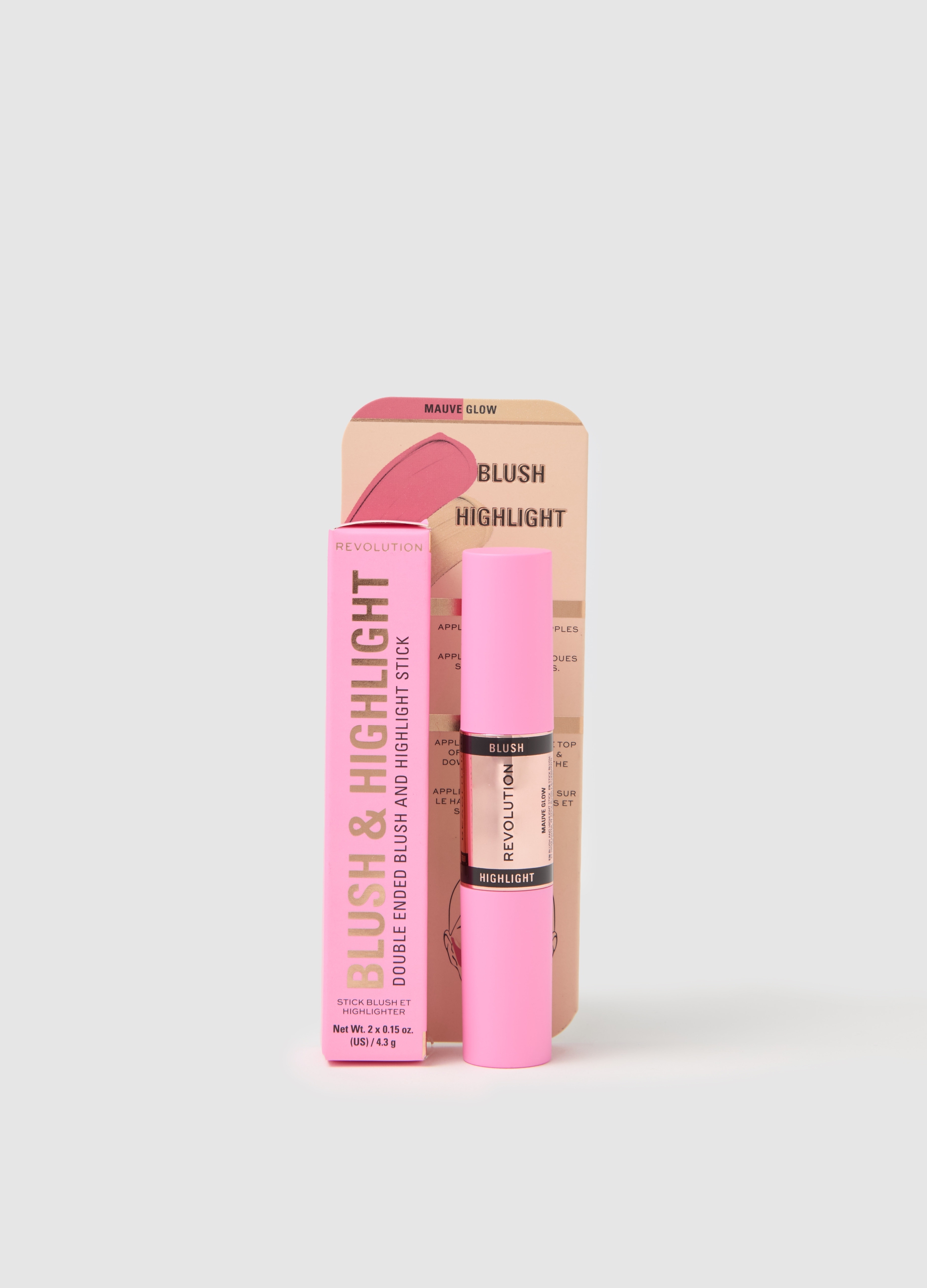 REVOLUTION, Blush & Highlight Stick Mauve Glow, Donna, Rosa, Taglia: FASUL