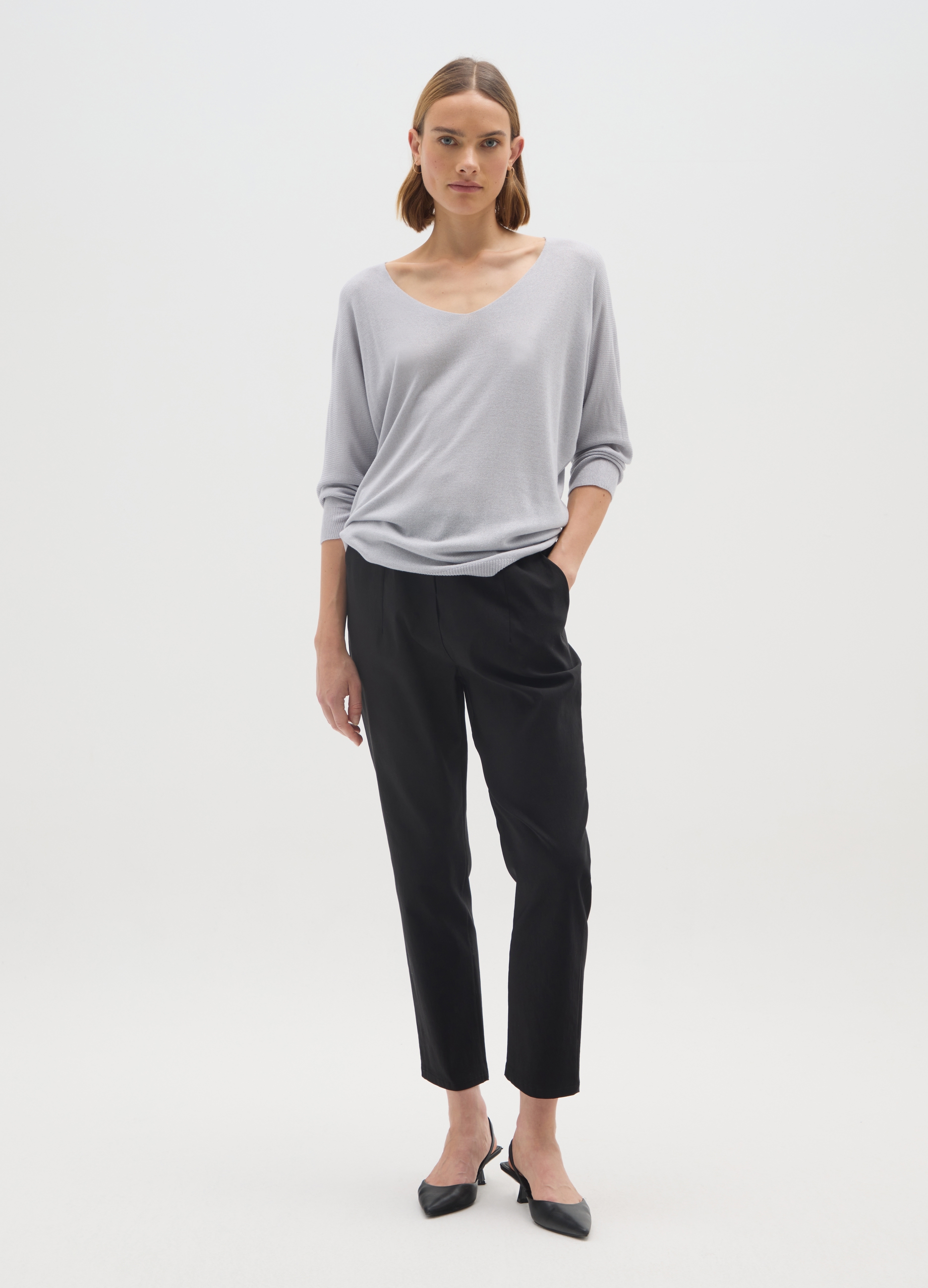 HYBRID, Maglia Grigia Regular Fit, Donna, Grigio, Taglia: FASUL