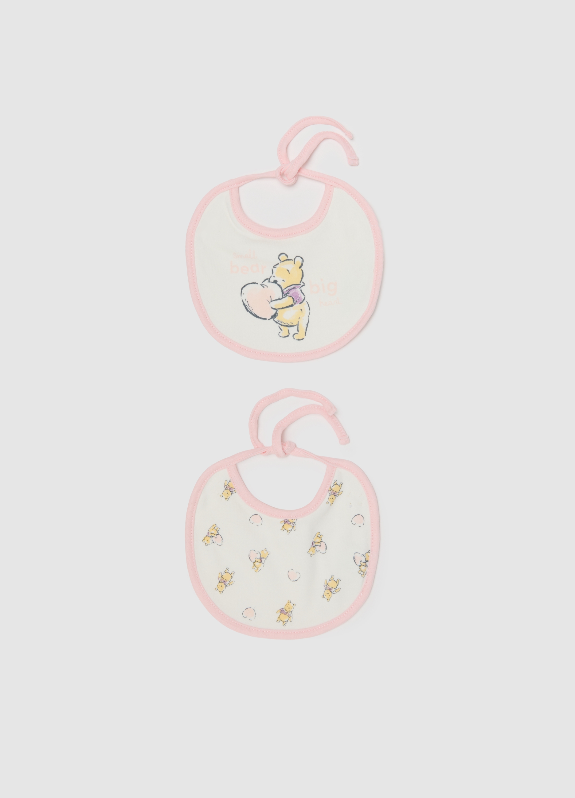 FAGOTTINO, Set Bipack Bavette Da Neonata In Puro Cotone Bianca, Bianco, Taglia: T.U.