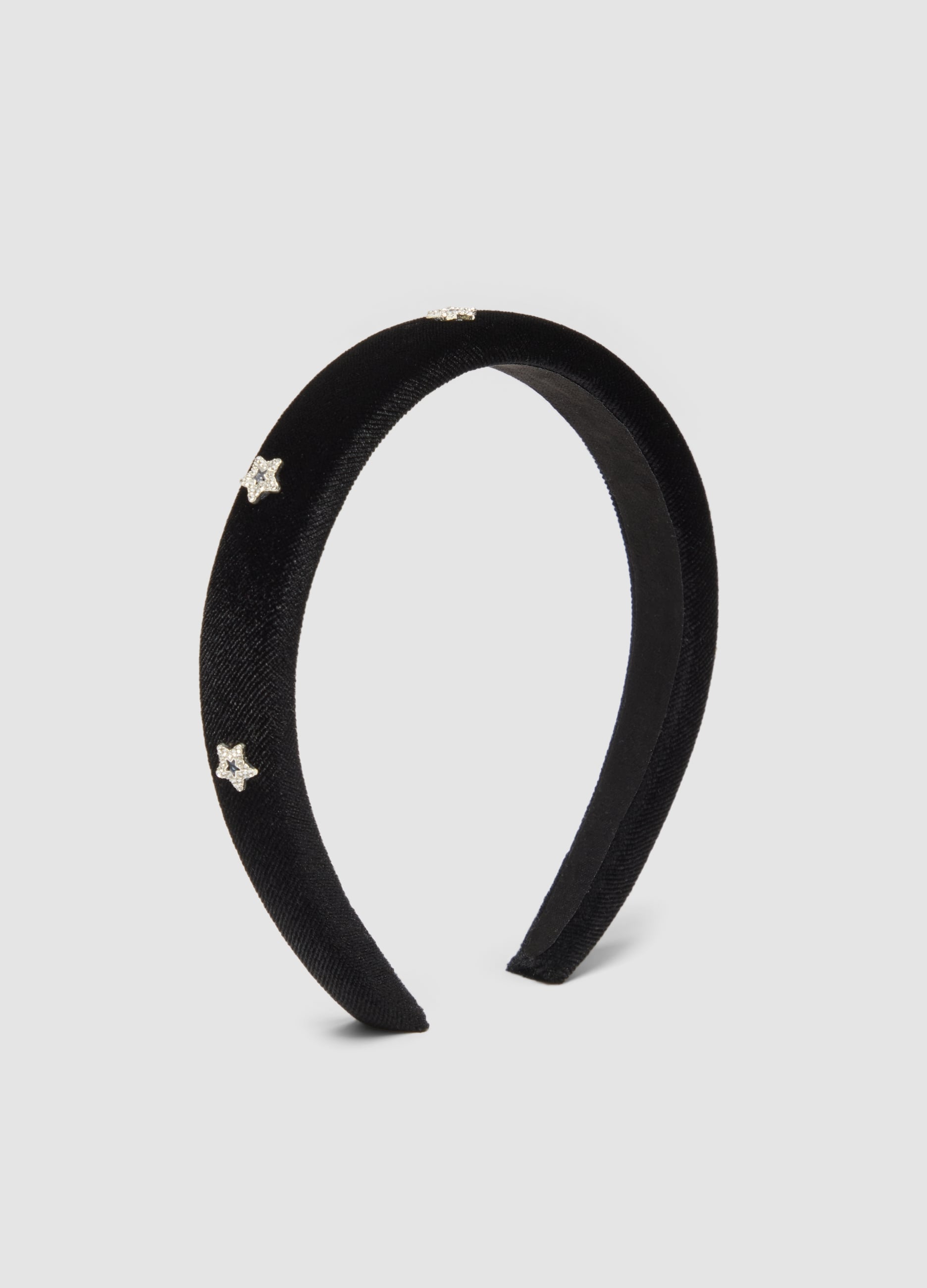 OVS KIDS, Cerchietto Nero Con Stelline Applicate Per Bambina, Nero, Taglia: ONE SIZE
