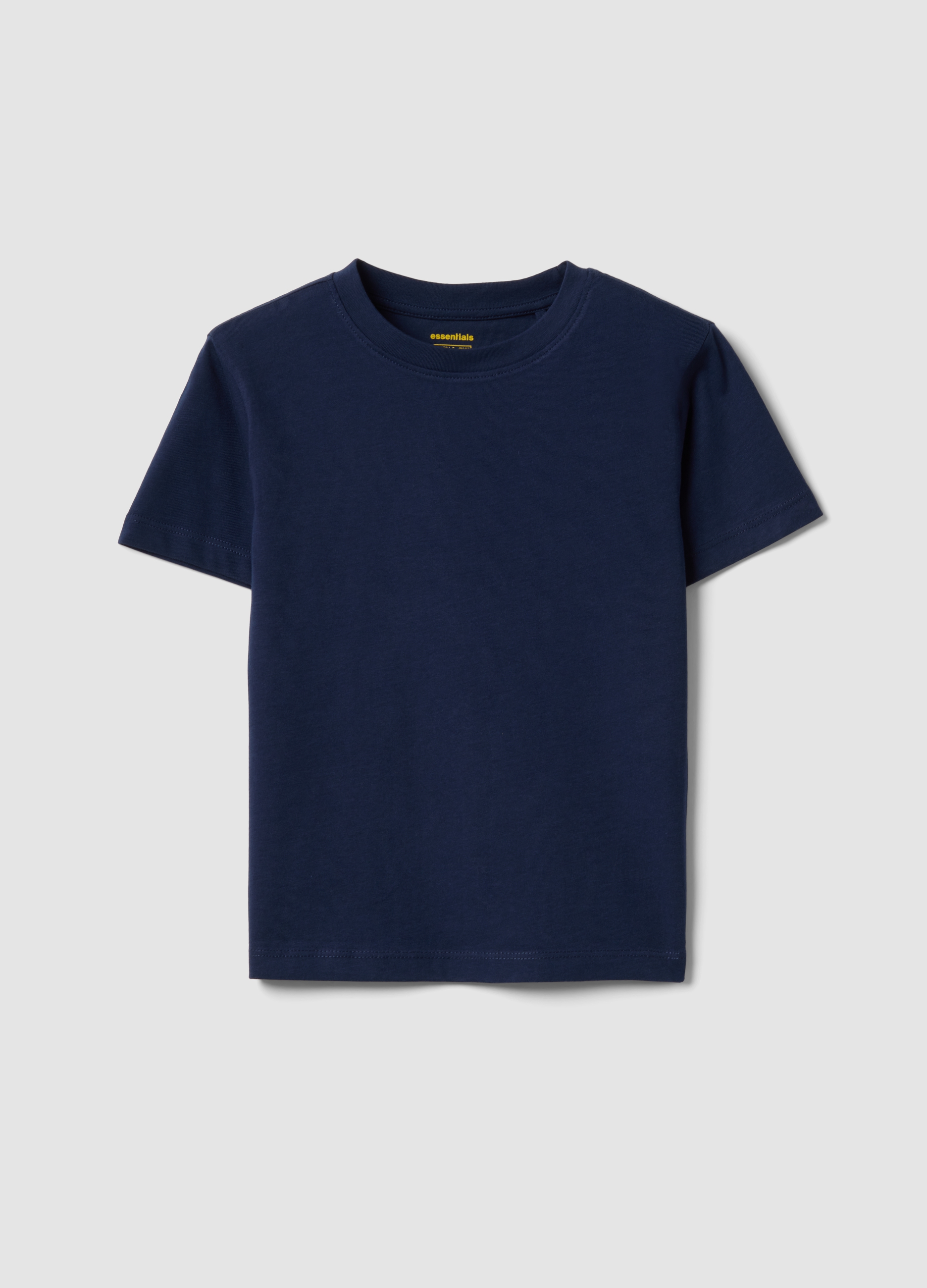 OVS KIDS, Camiseta Azul De Algodón Puro Para Niño, Corte Regular, Niño, Azul oscuro, Talla: 5-6