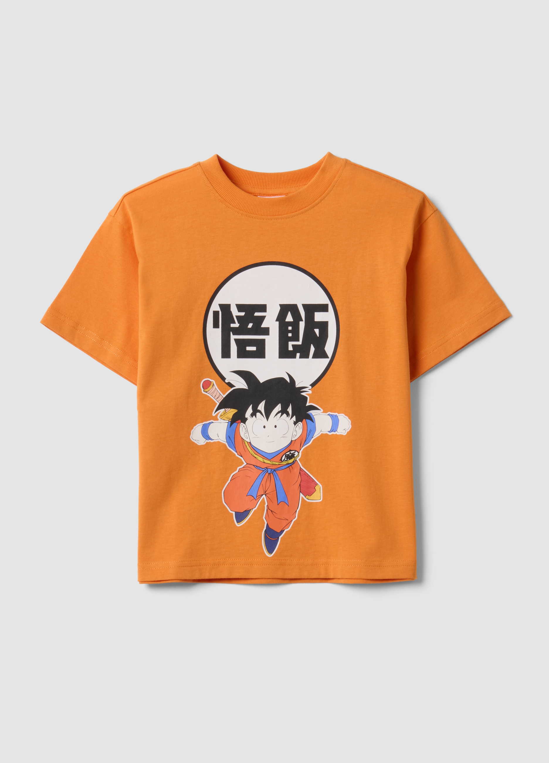 OVS KIDS, T-shirt Arancione In Puro Cotone Con Stampa Dragon Ball Z Per Bambino, Arancione, Taglia: 4-5