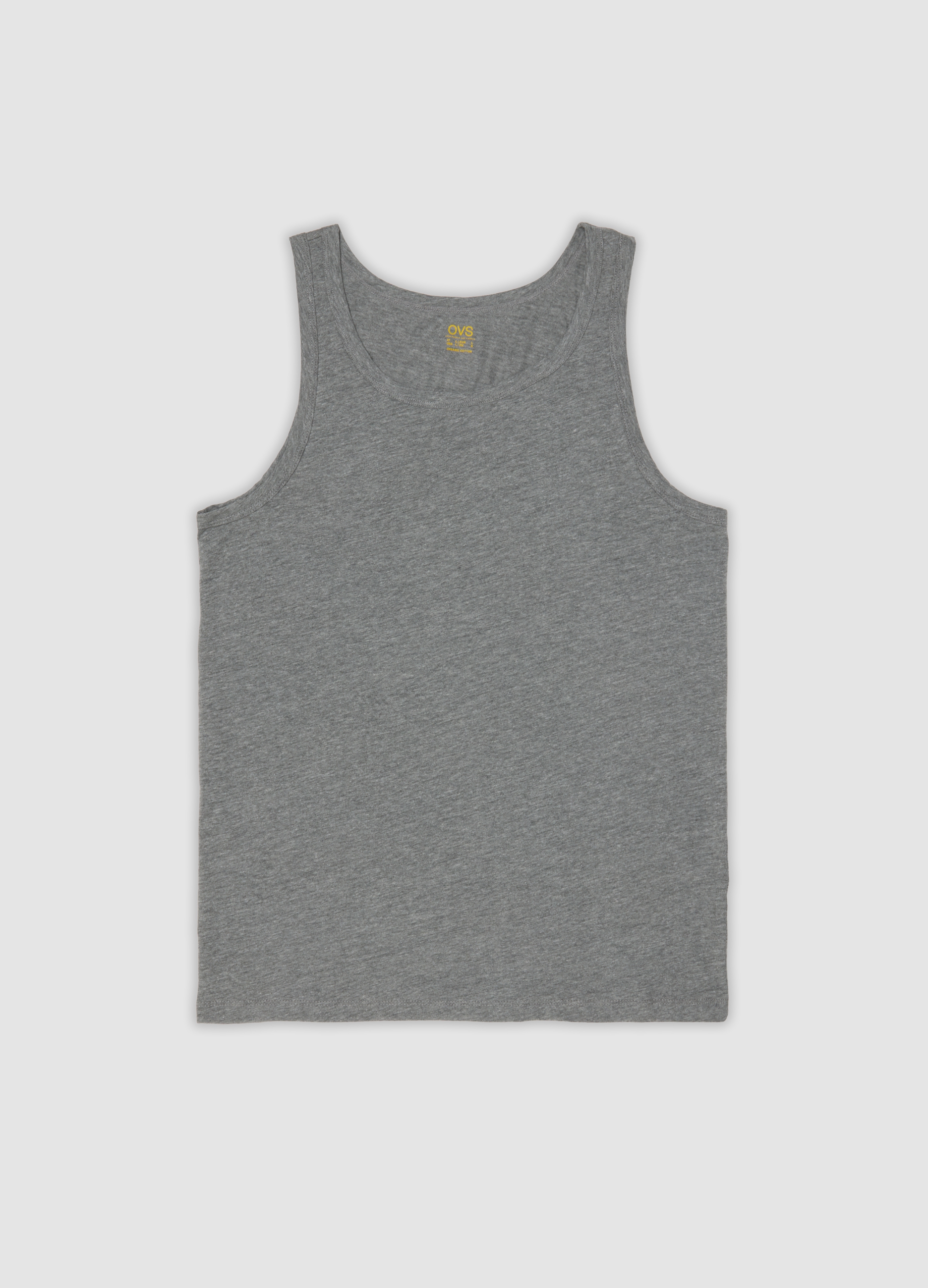 OVS, Canottiera Grigia In Puro Cotone Organico Regular Fit, Uomo, Grigio, Taglia: XXL
