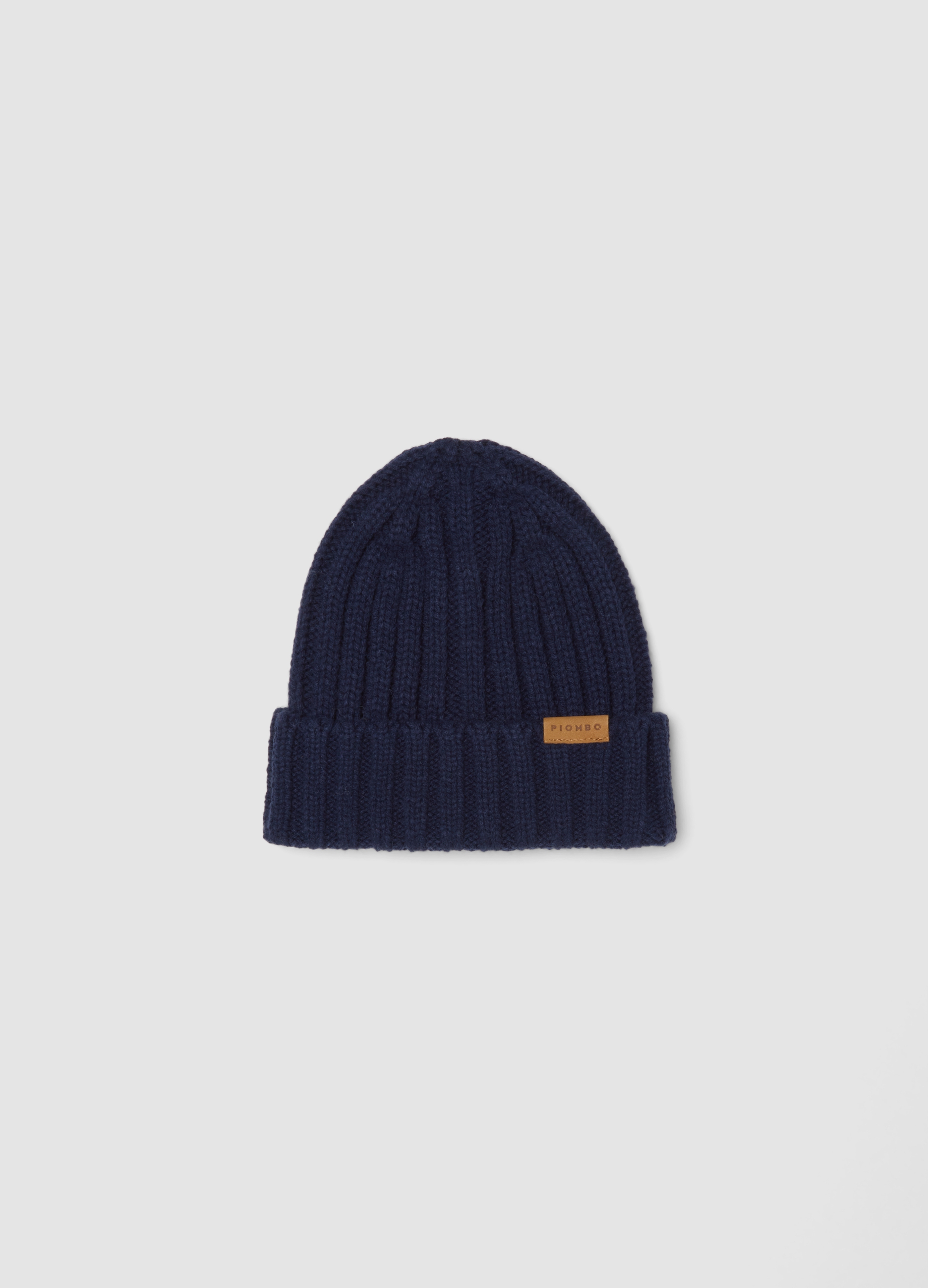 PIOMBO KIDS, Cappello Blu In Misto Lana A Coste, Bambino, Blu, Taglia: 54