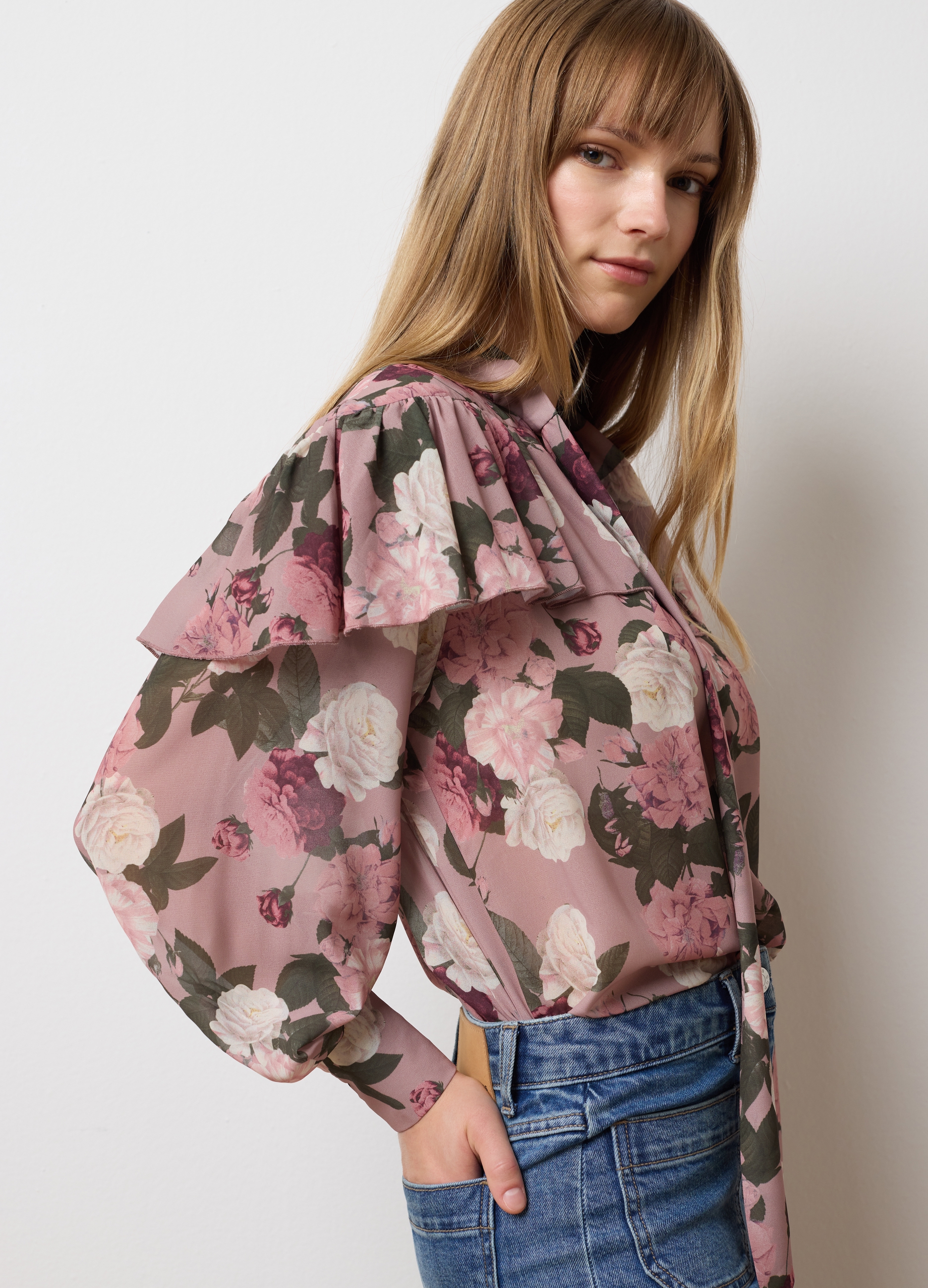 OVS, Camisa Multicolor Ajuste Regular, Mujer, Rosa/Verde, Talla: 40