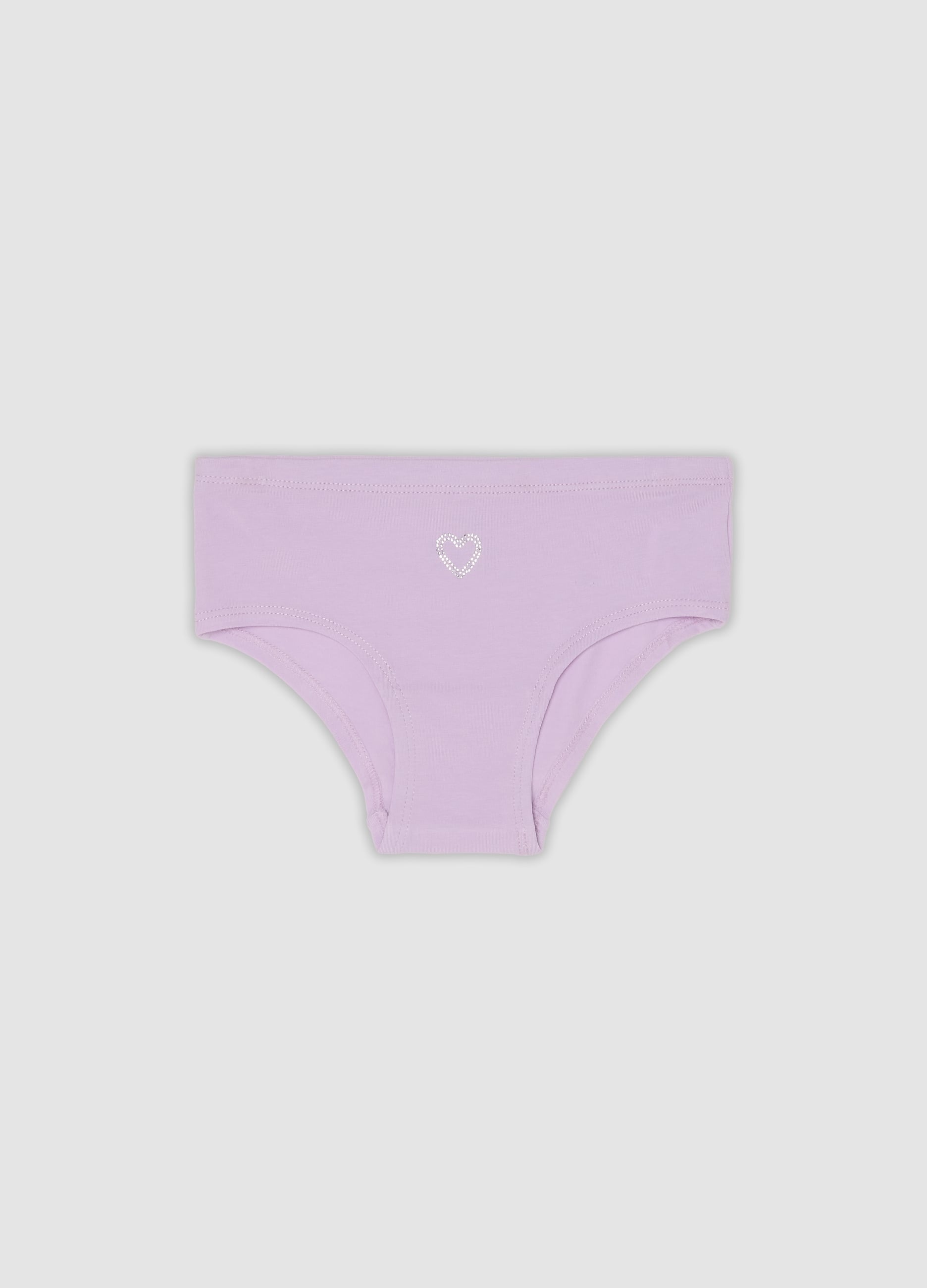 OVS KIDS, Slip Culotte Viola In Cotone Organico Elasticizzato Con Stella Per Bambina, Viola, Taglia: 9-10