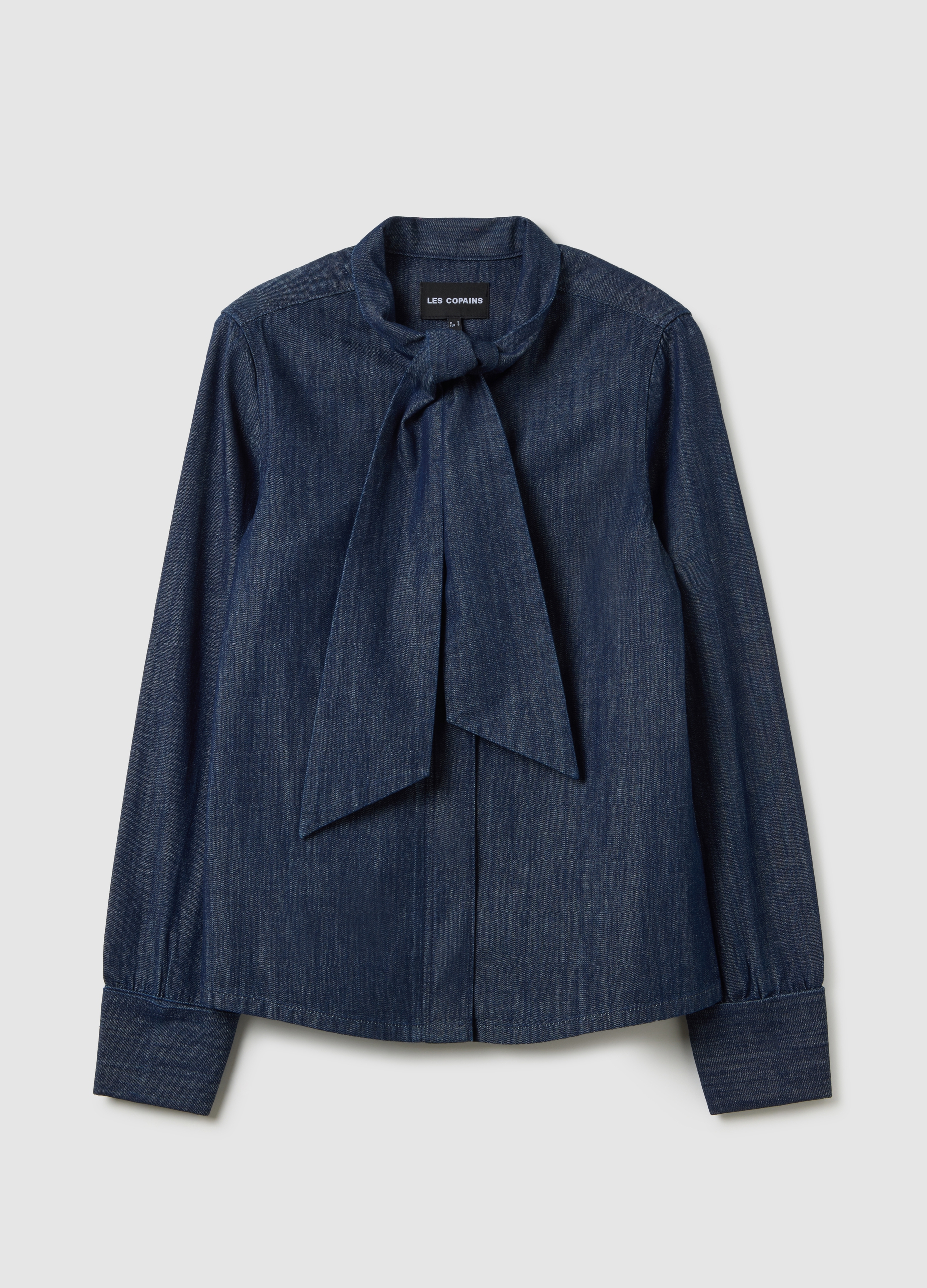 Camicia In Puro Cotone Denim Regular Fit, Mujer, Azul oscuro, Talla: 38