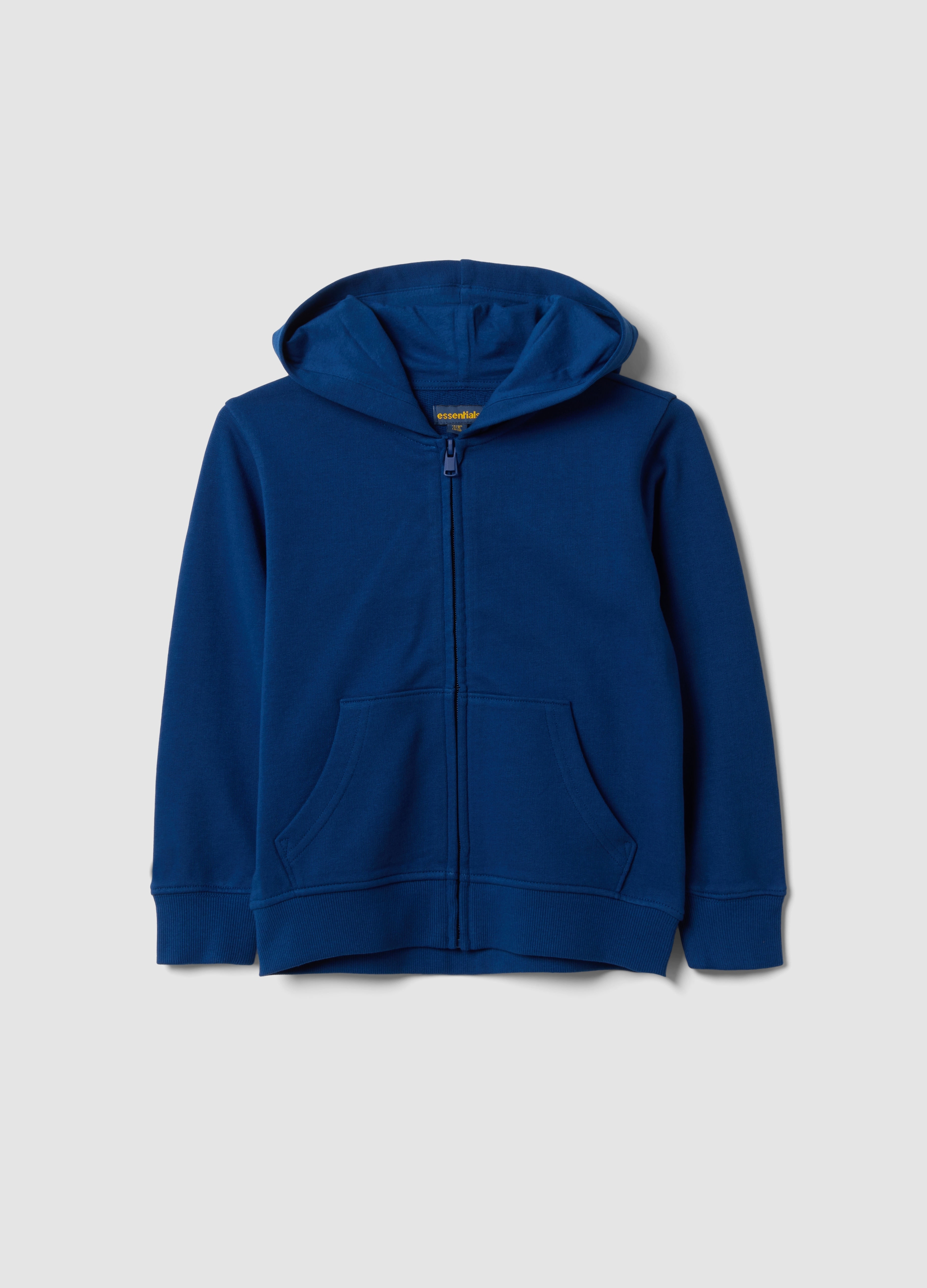OVS KIDS, Felpa Blu Con Cappuccio In Puro Cotone Organico Per Bambino Regular Fit, Blu, Taglia: 3-4