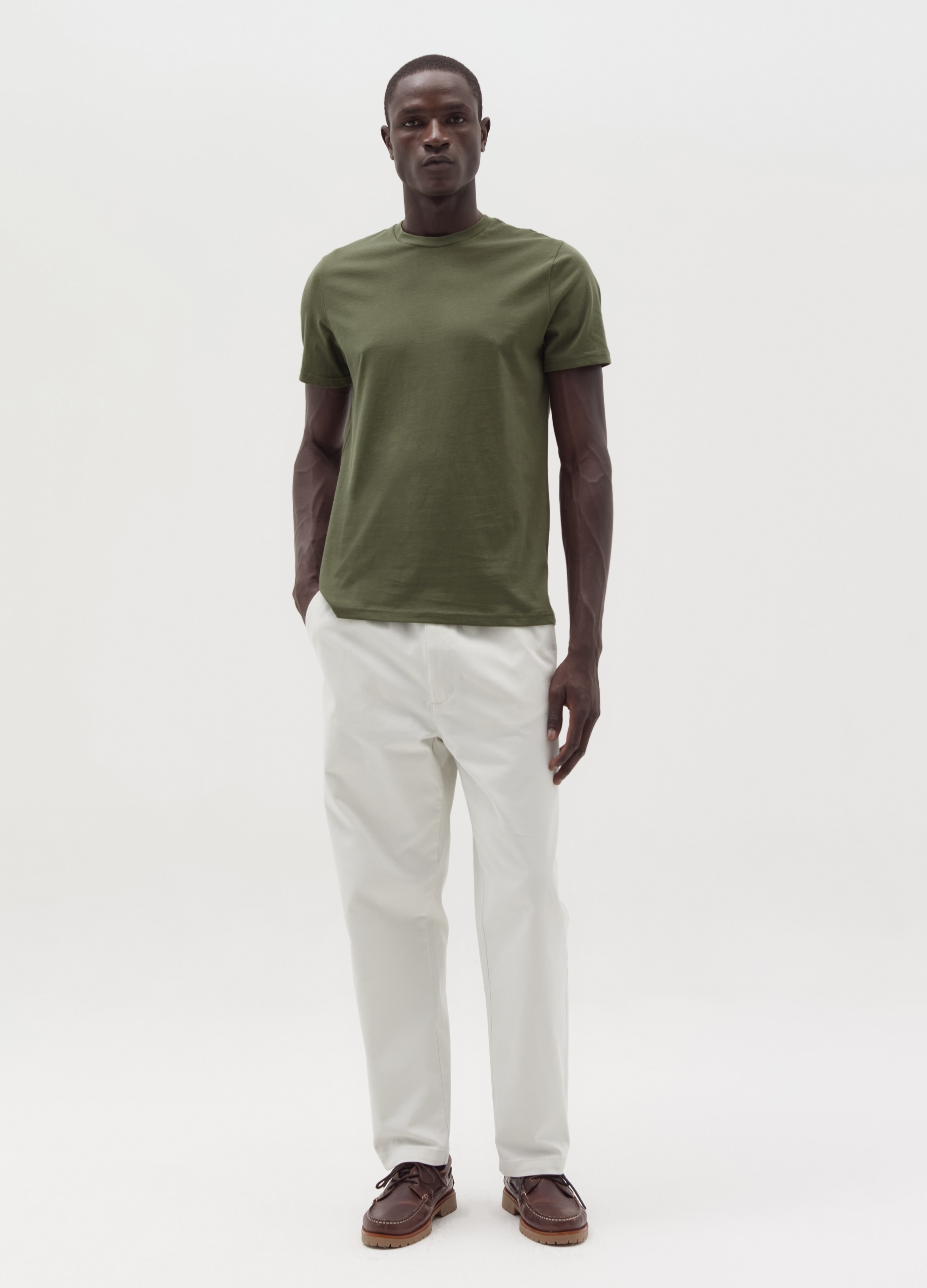 OVS, T-shirt In Cotone Con Scollo Rotondo, Uomo, Bianco, Taglia: M