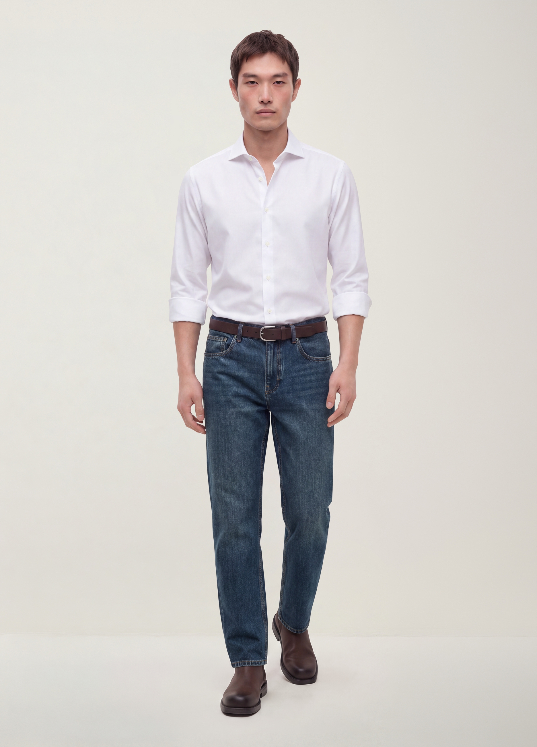 REPUBLIC OF DENIM, Jeans Denim Blu In Puro Cotone Straight Fit, Uomo, Blu, Taglia: 46