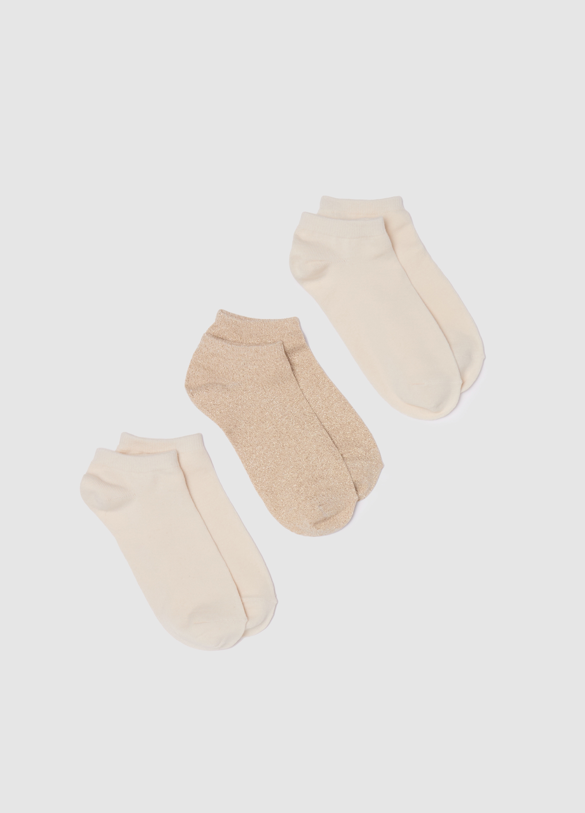 OVS , Tripack Pariscarpa Sneakers Stretch, Donna, Beige, Taglia: 36-38