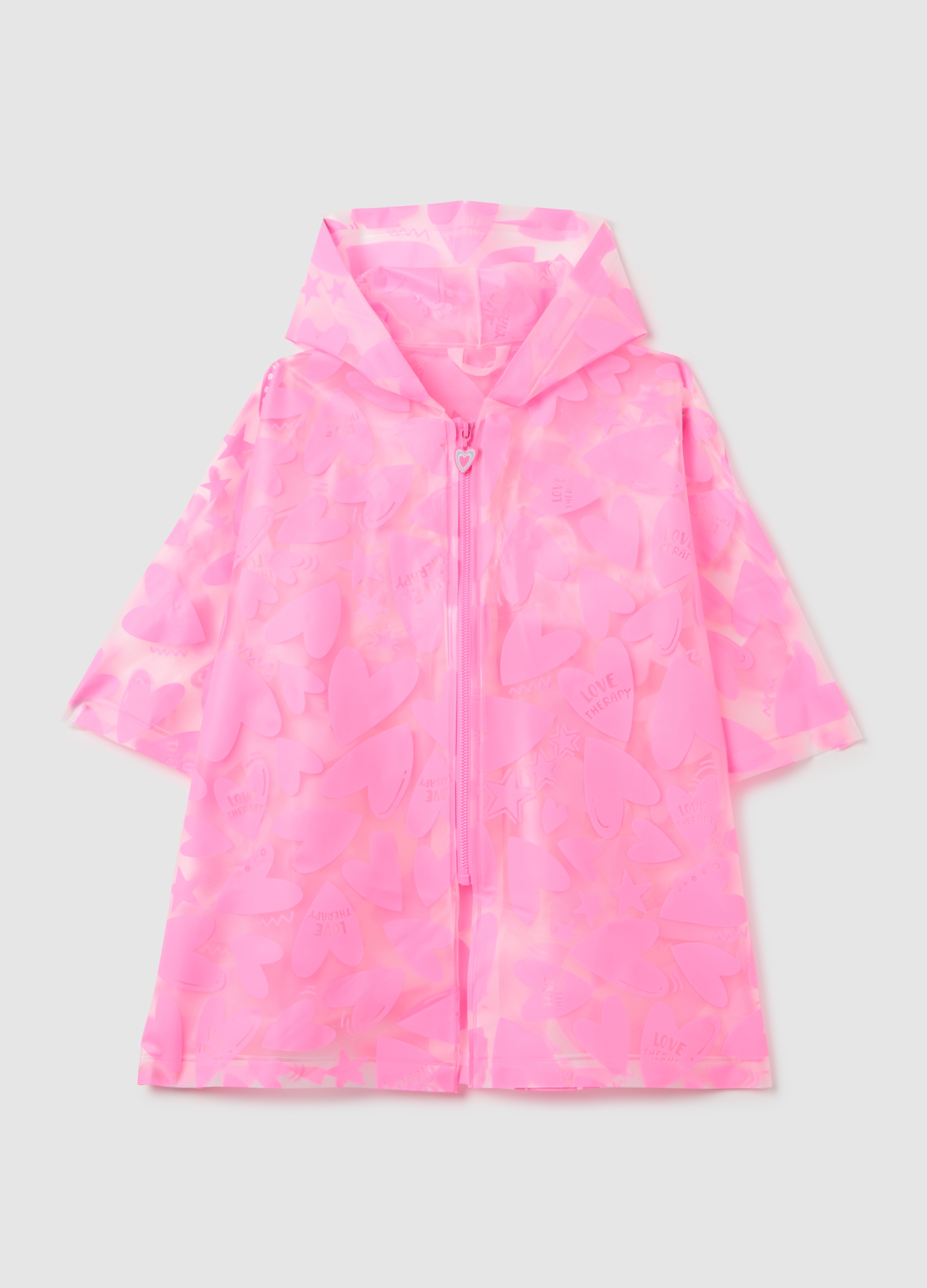 LOVE THERAPY, Poncho Rosa Per Bambina, Rosa, Taglia: 3-4