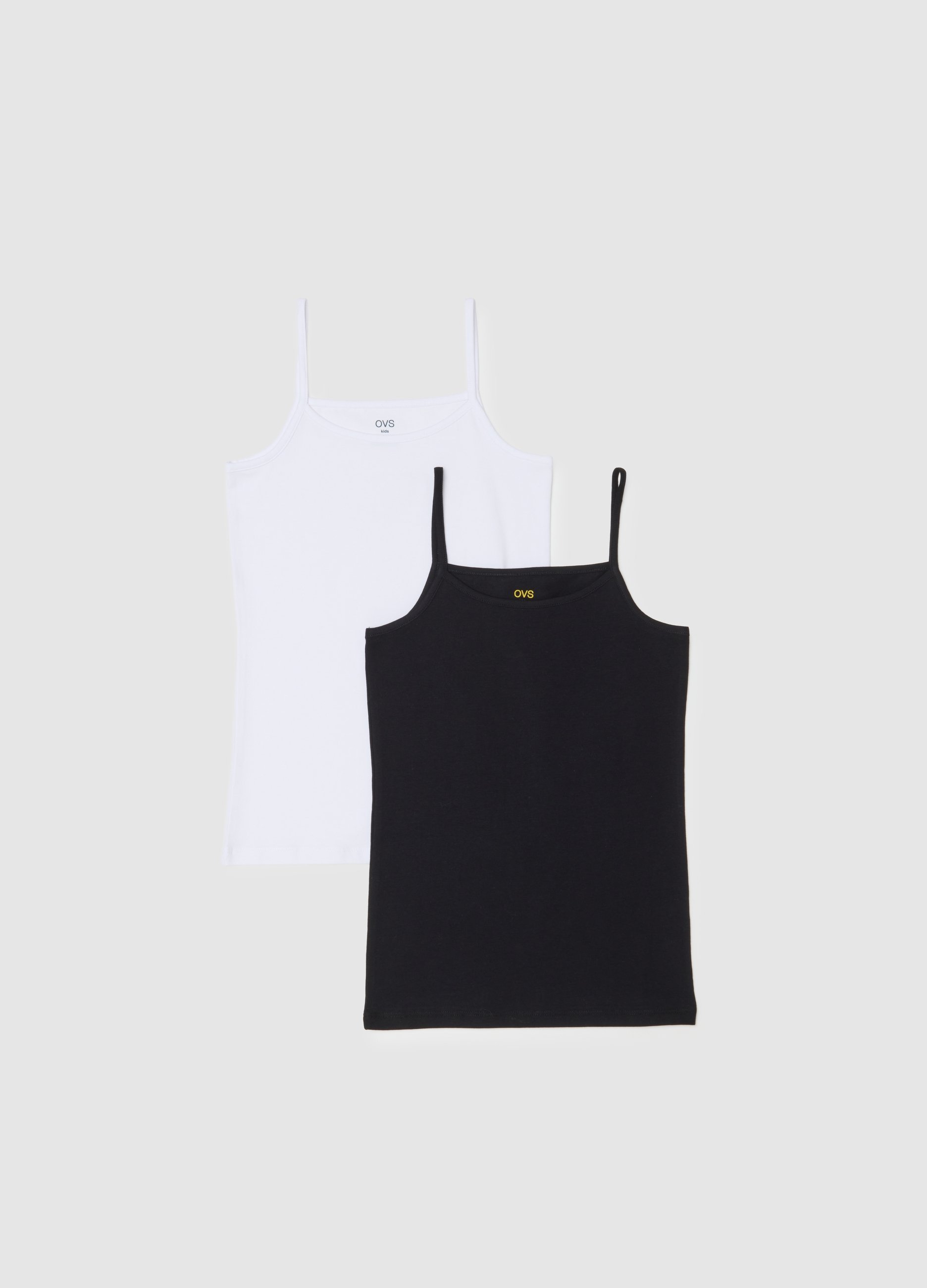 OVS KIDS, Bipack Canotte Multicolor Da Ragazza In Misto Cotone Regular Fit, Bambina, Multicolor, Taglia: 10-11