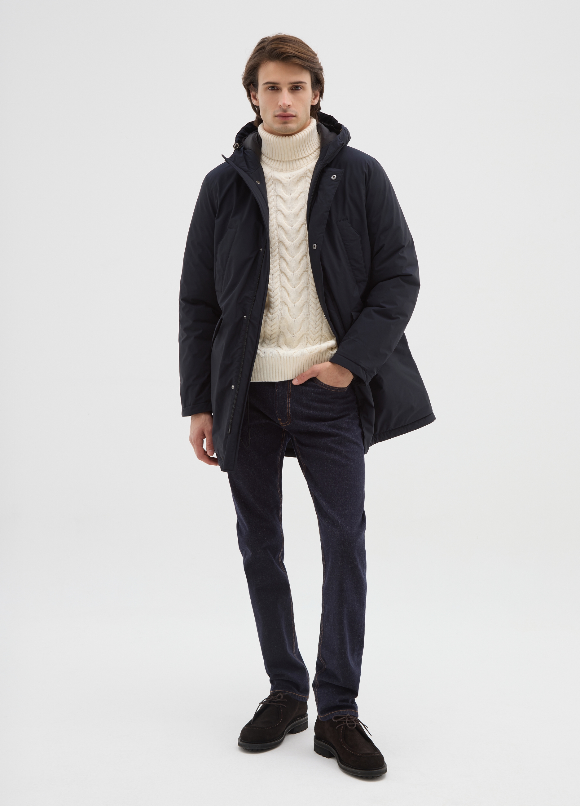 OVS, Parka Imbottito Blu Regular Fit Con Cappuccio E Zip, Uomo, Blu, Taglia: XXL