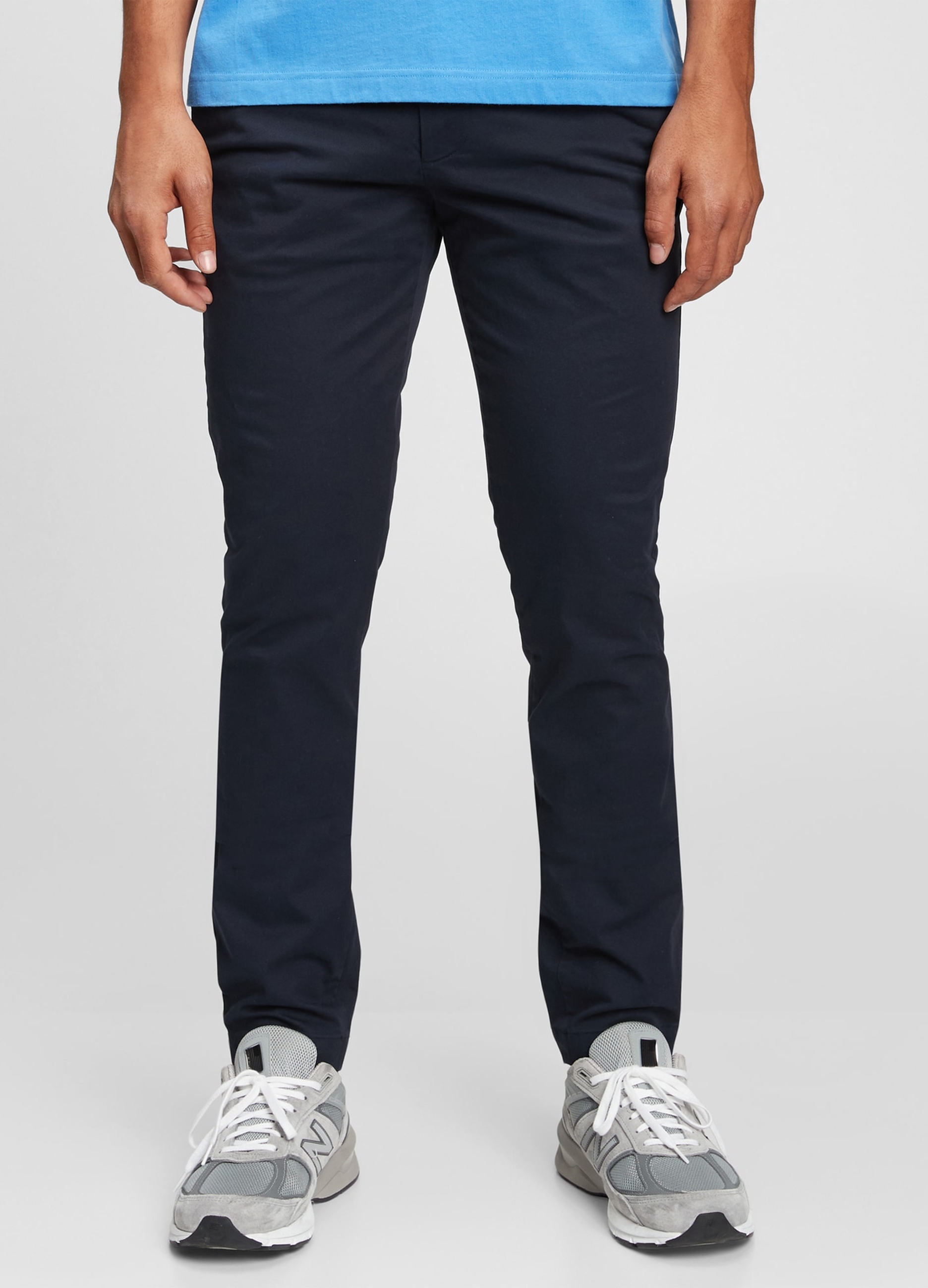 GAP, Pantaloni Chino Slim Fit In Cotone Stretch, Uomo, Blu, Taglia: 30 x 32