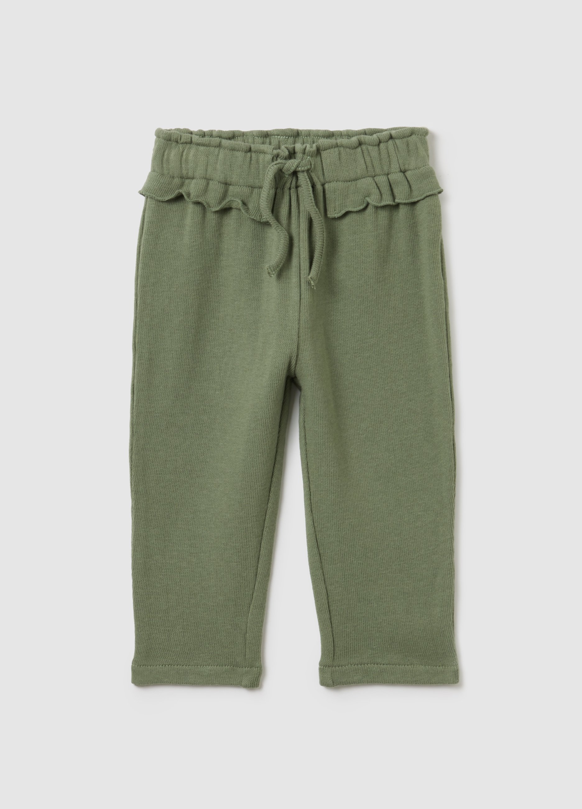 Pantaloni Baggy Da Bimba In Cotone Elasticizzato Verdi, Niña, Verde oscuro, Talla: 24-30