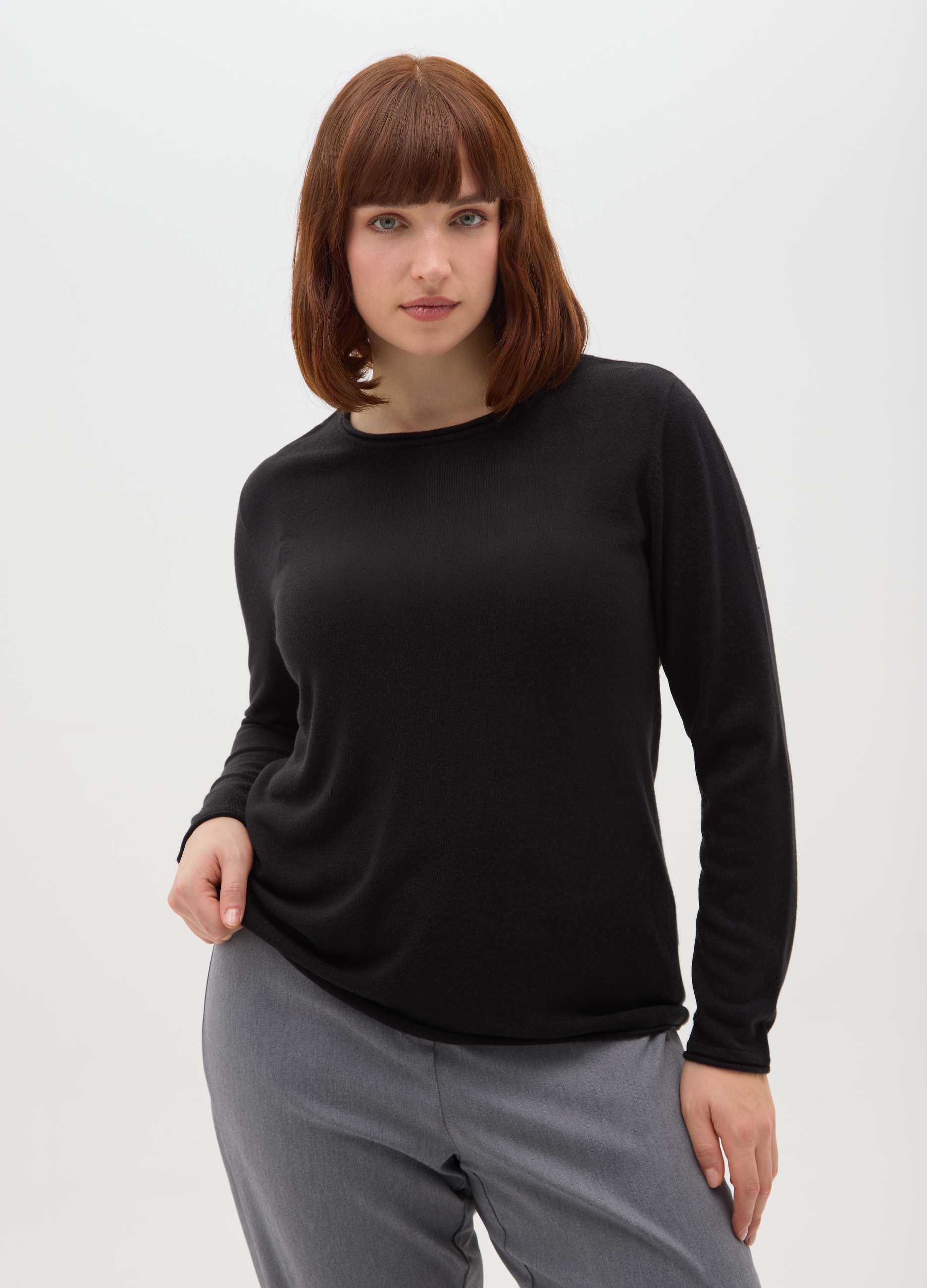 MYA, Pullover Nero Regular Fit, Donna, Nero, Taglia: M