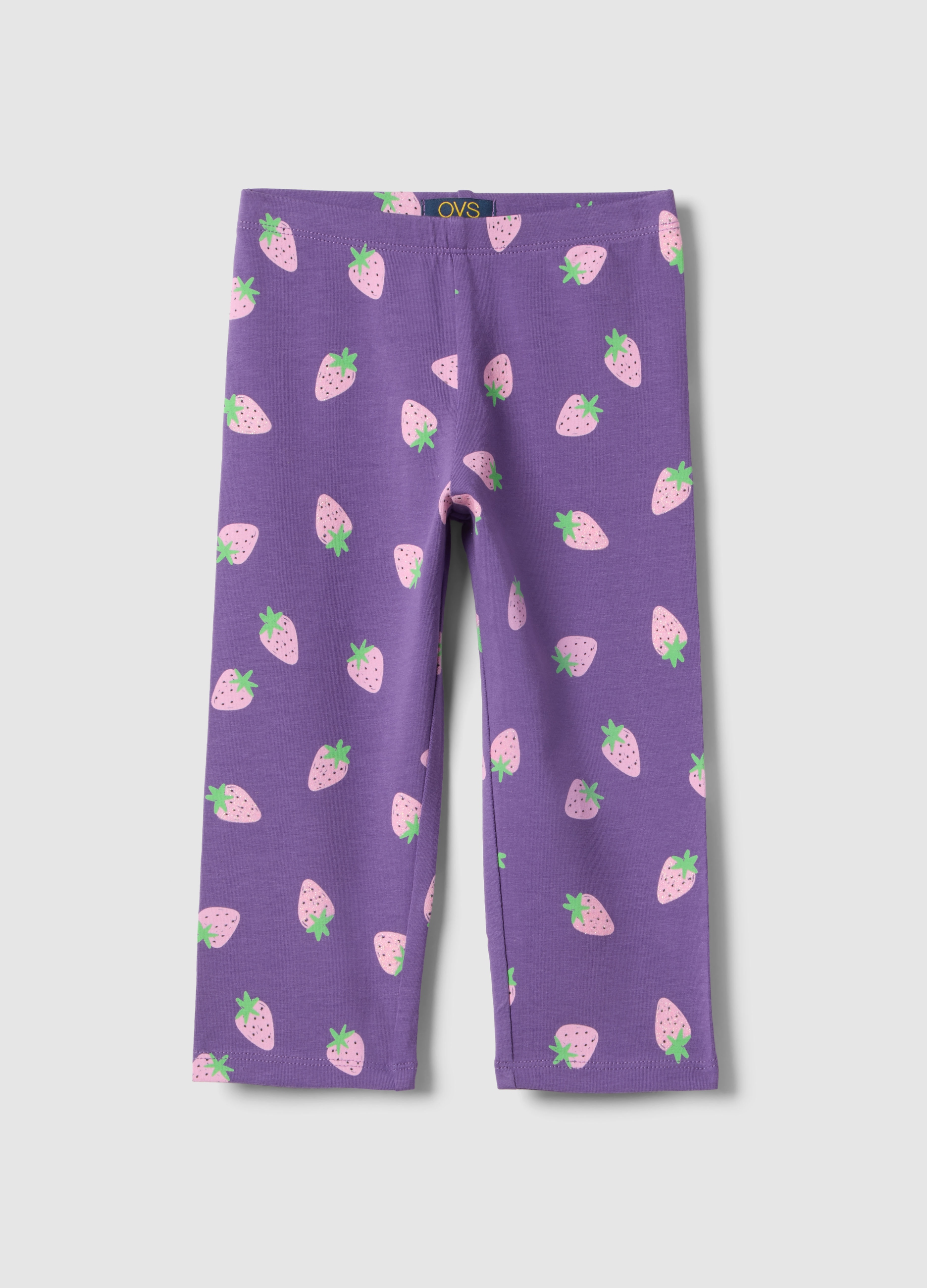 OVS KIDS, Leggings Ajustados Morados De Algodón Orgánico Elástico Para Niñas, Niña, Berenjena, Talla: 7-8