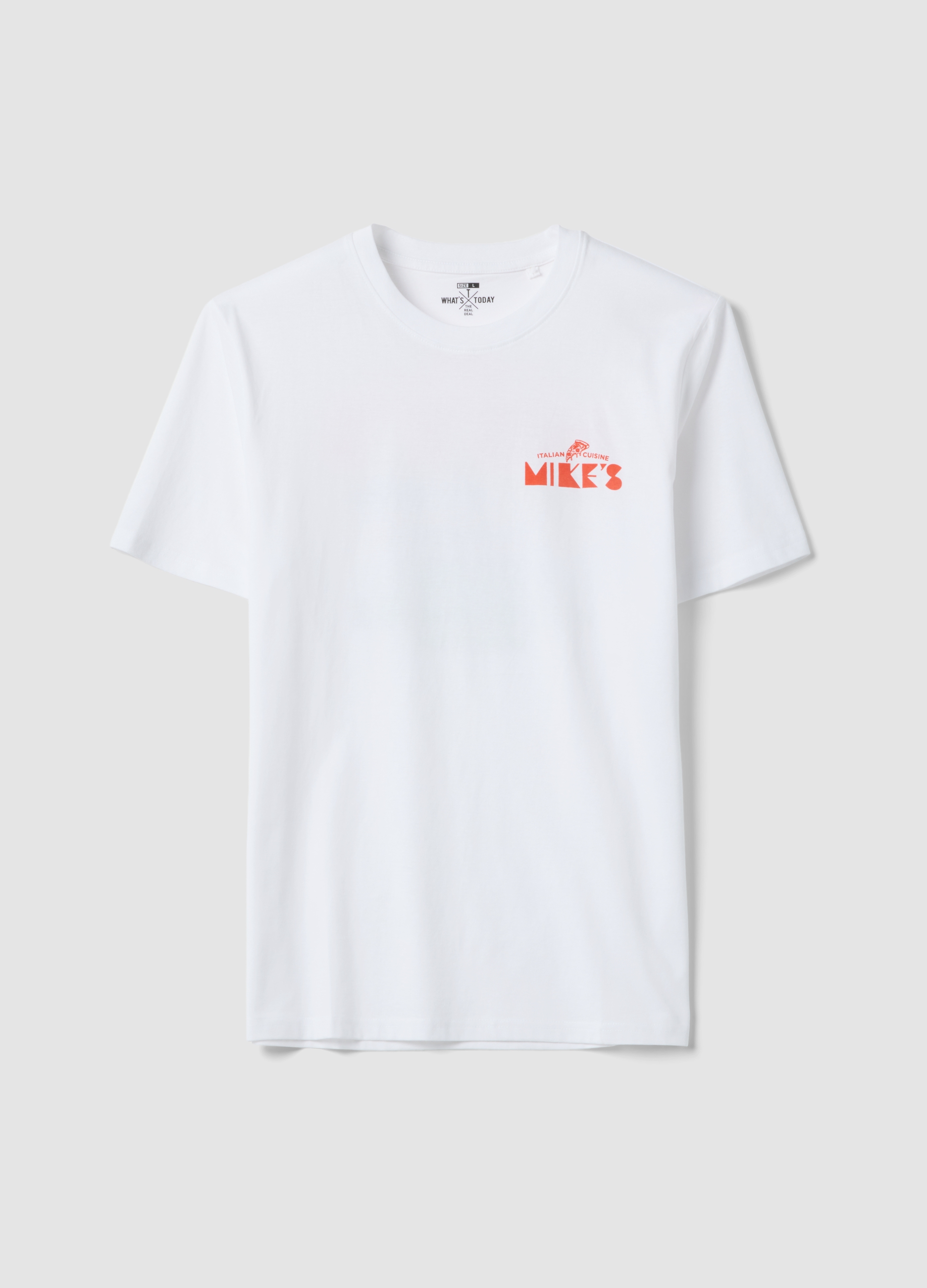 OVS, T-shirt Bianca Con Stampa In Puro Cotone Regular Fit, Uomo, Bianco, Taglia: S