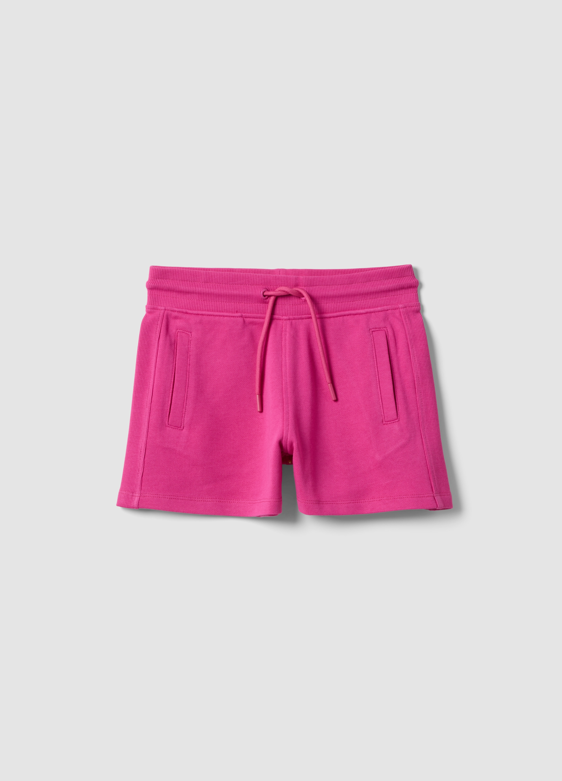 OVS KIDS, Short Rosa De Puro Algodón Orgánico Para Niña Con Cintura Elástica, Niña, Fucsia, Talla: 13-14