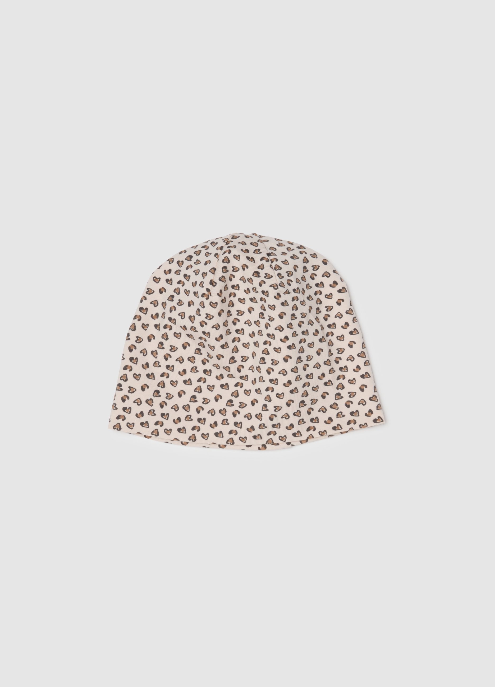 OVS, Cappello Da Neonata In Cotone Elasticizzato Multicolor, Mädchen, Schwarz/Beige, Größe: 42-44