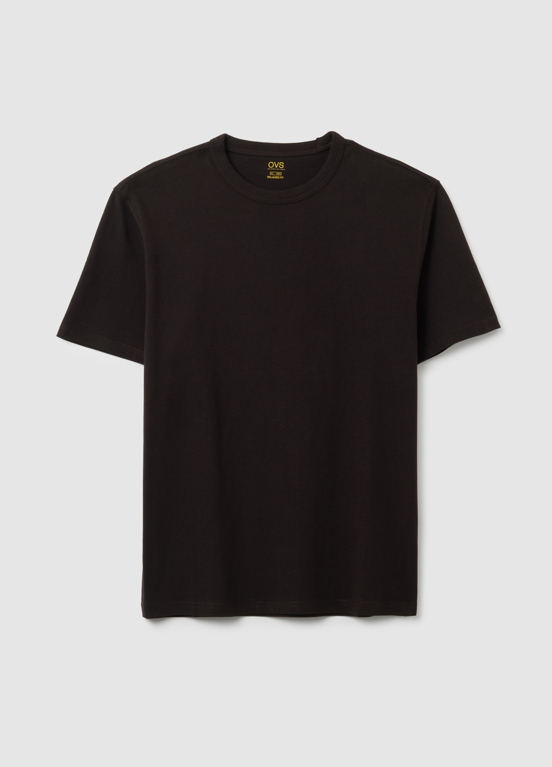Camiseta Negra De Algodón, Hombre, Negro, Talla: S
