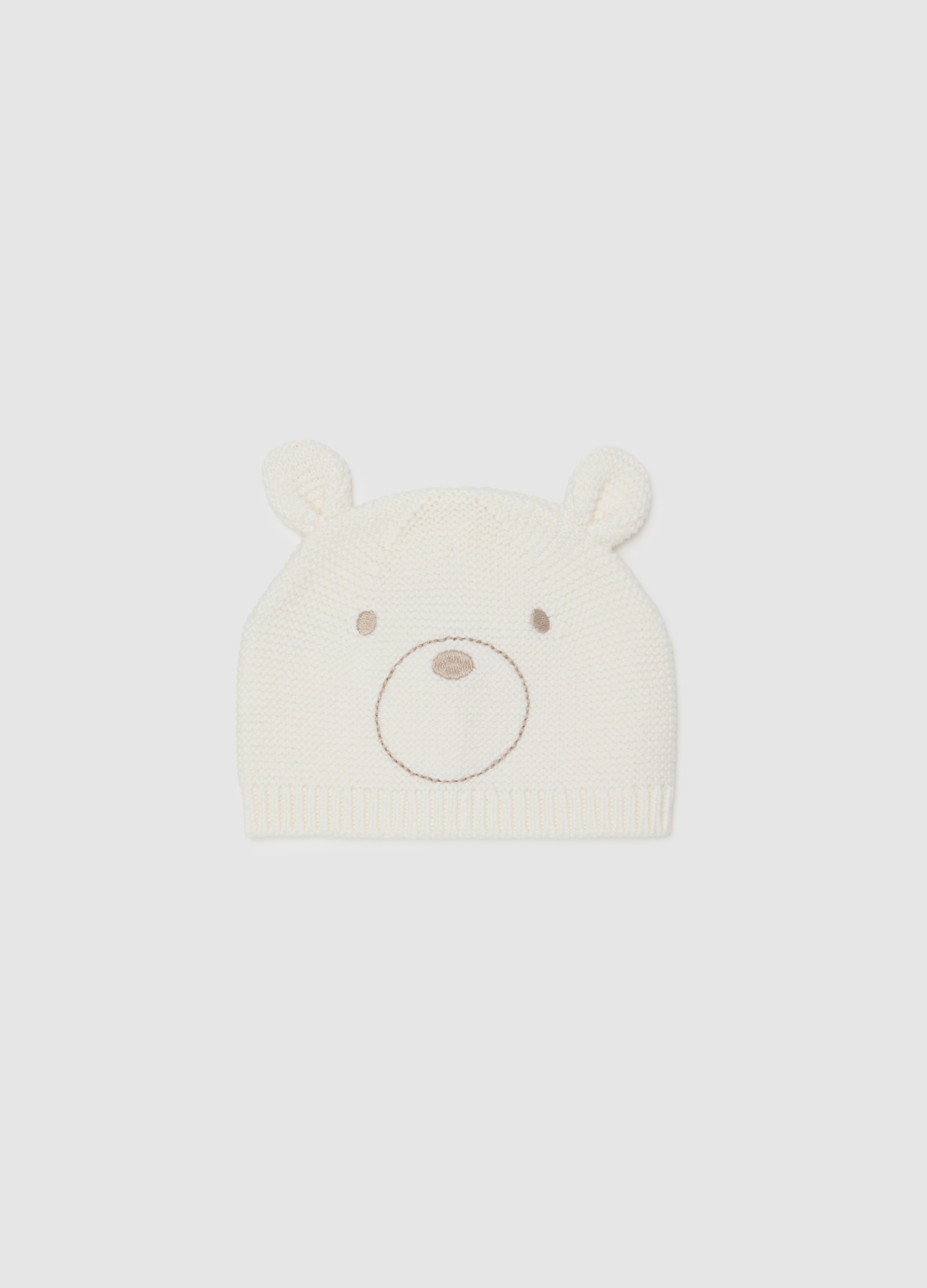 Gorrito De Recién Nacido De Algodón Puro Blanco, Bebé Niño, Blanco lechoso, Talla: FASUL