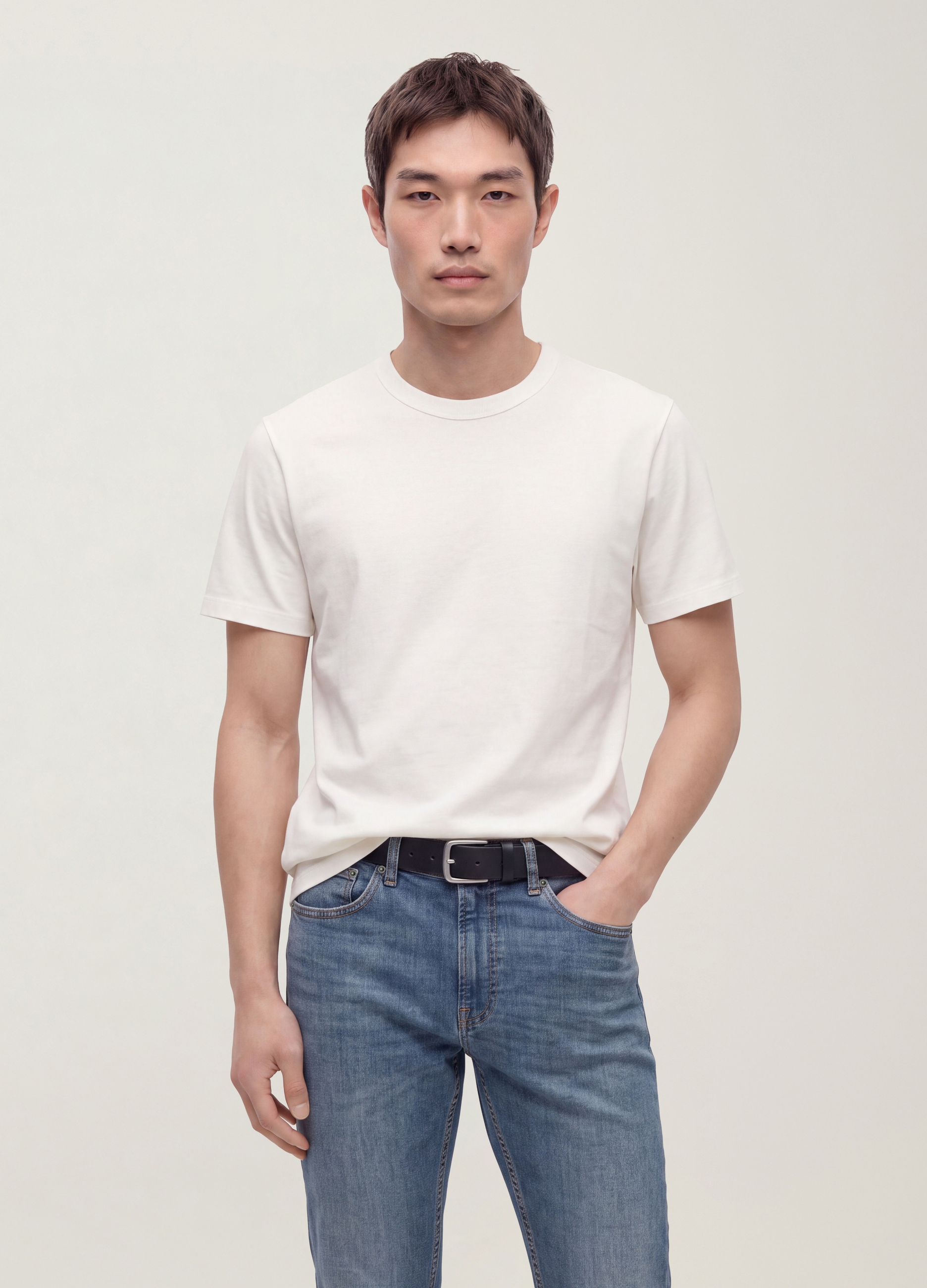 OVS, T-shirt Bianca In Puro Cotone A Girocollo Relaxed Fit, Uomo, Bianco, Taglia: S