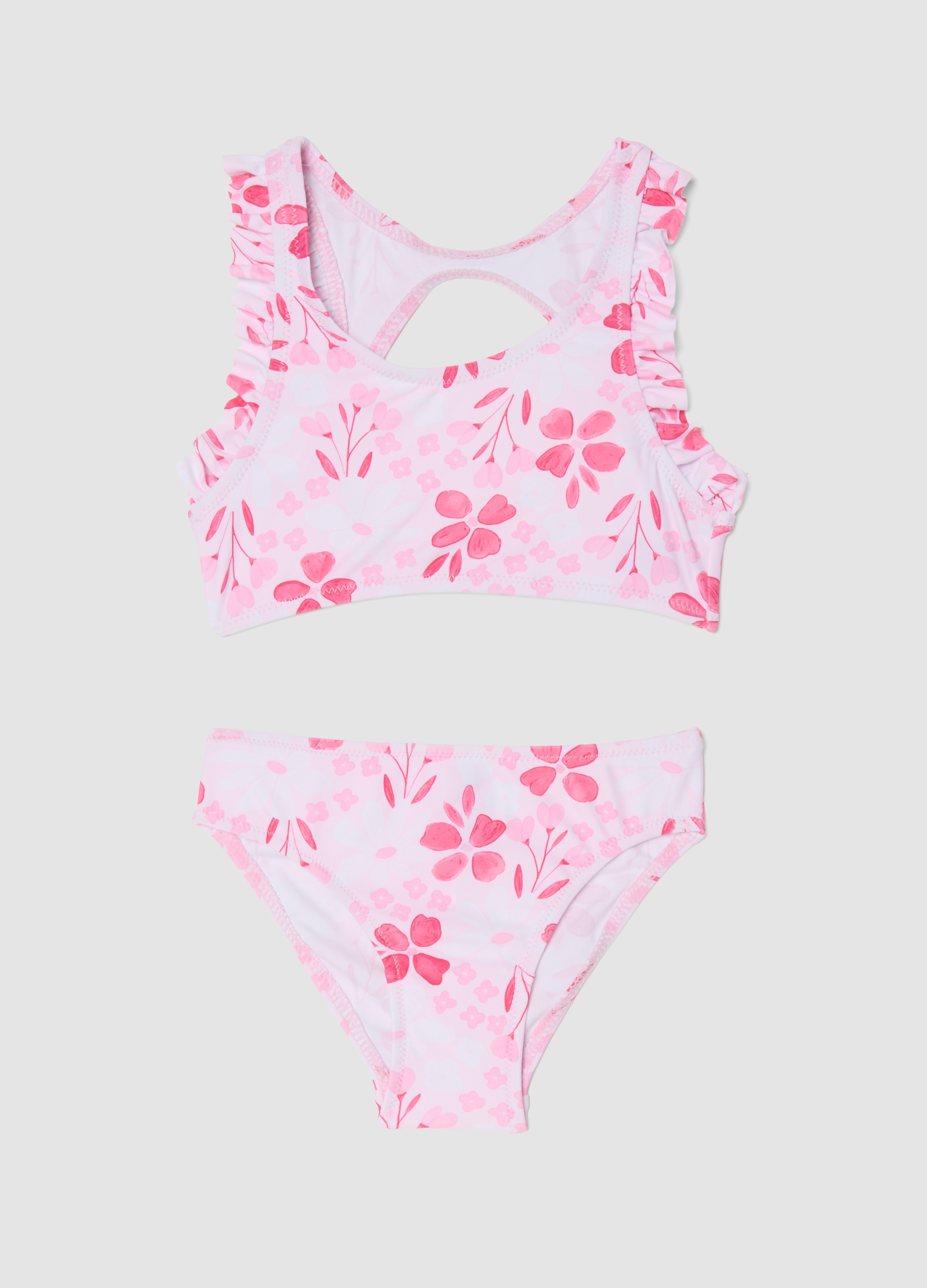 Ovs Kids Mädchen Rosa Bikini Aus Stretchmaterial Mit Volants, Größe: 3-4