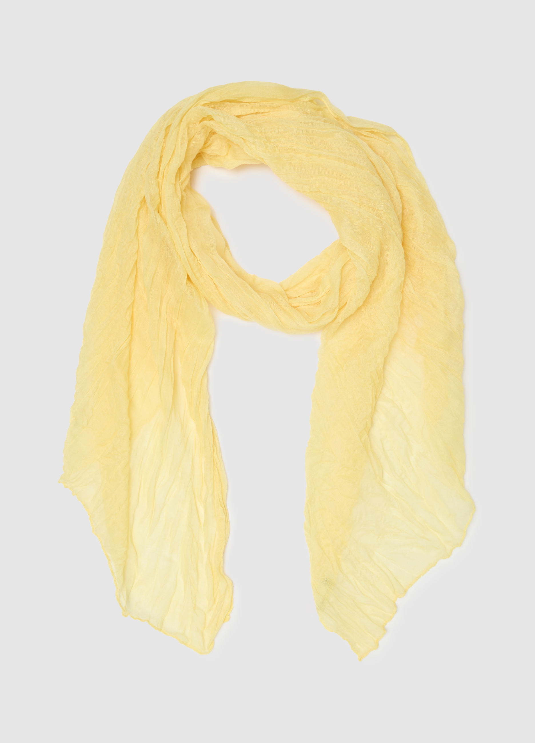 Sciarpa Leggera Gialla Regular Fit, Mujer, Amarillo Claro, Talla: FASUL