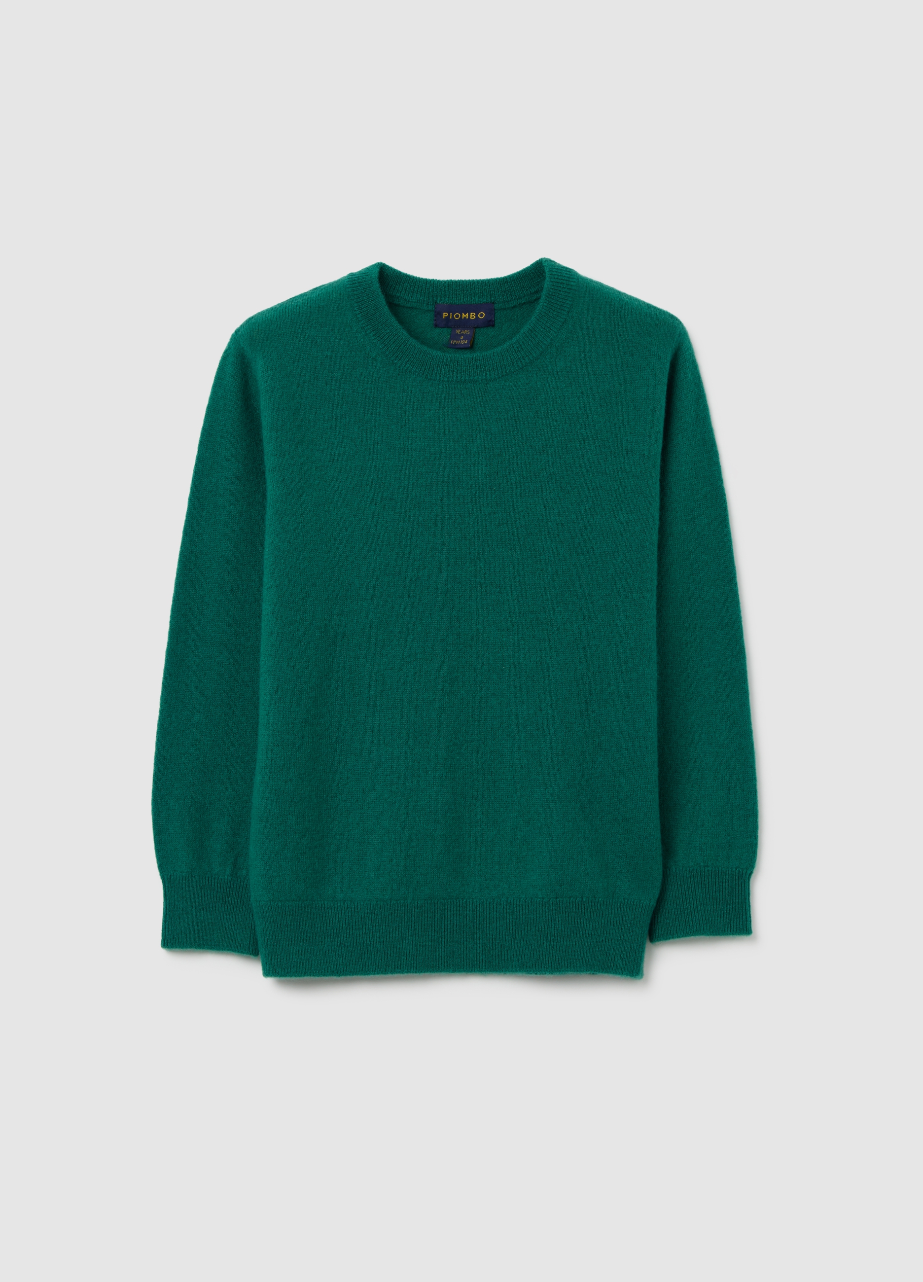 Maglione Da Bambino In Pura Lana Verde Regular Fit, Niño, Verde oscuro, Talla: 12