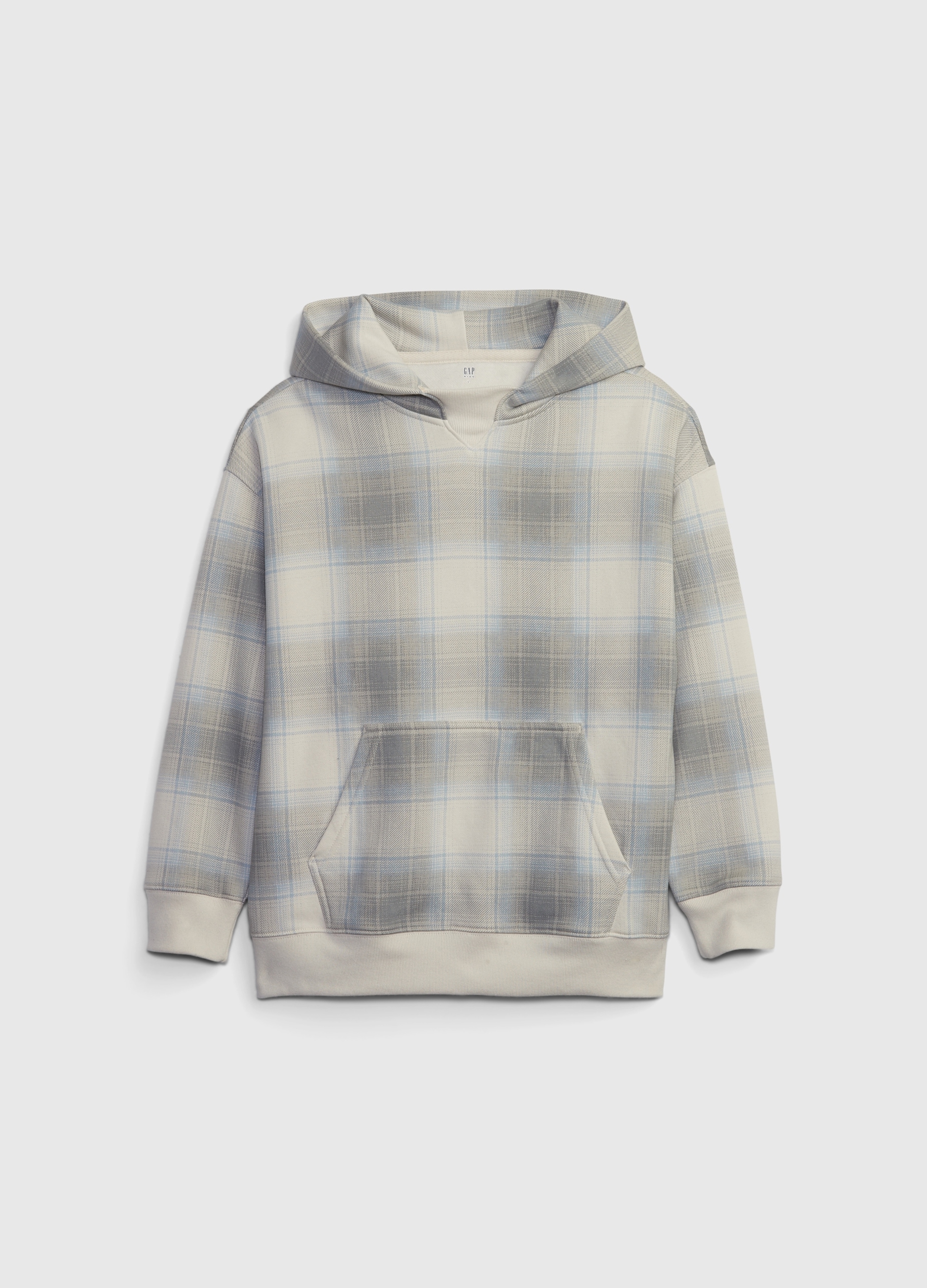 OVS, Felpa Con Cappuccio Fantasia Plaid, Bambino, Multicolor, Taglia: L/137-145