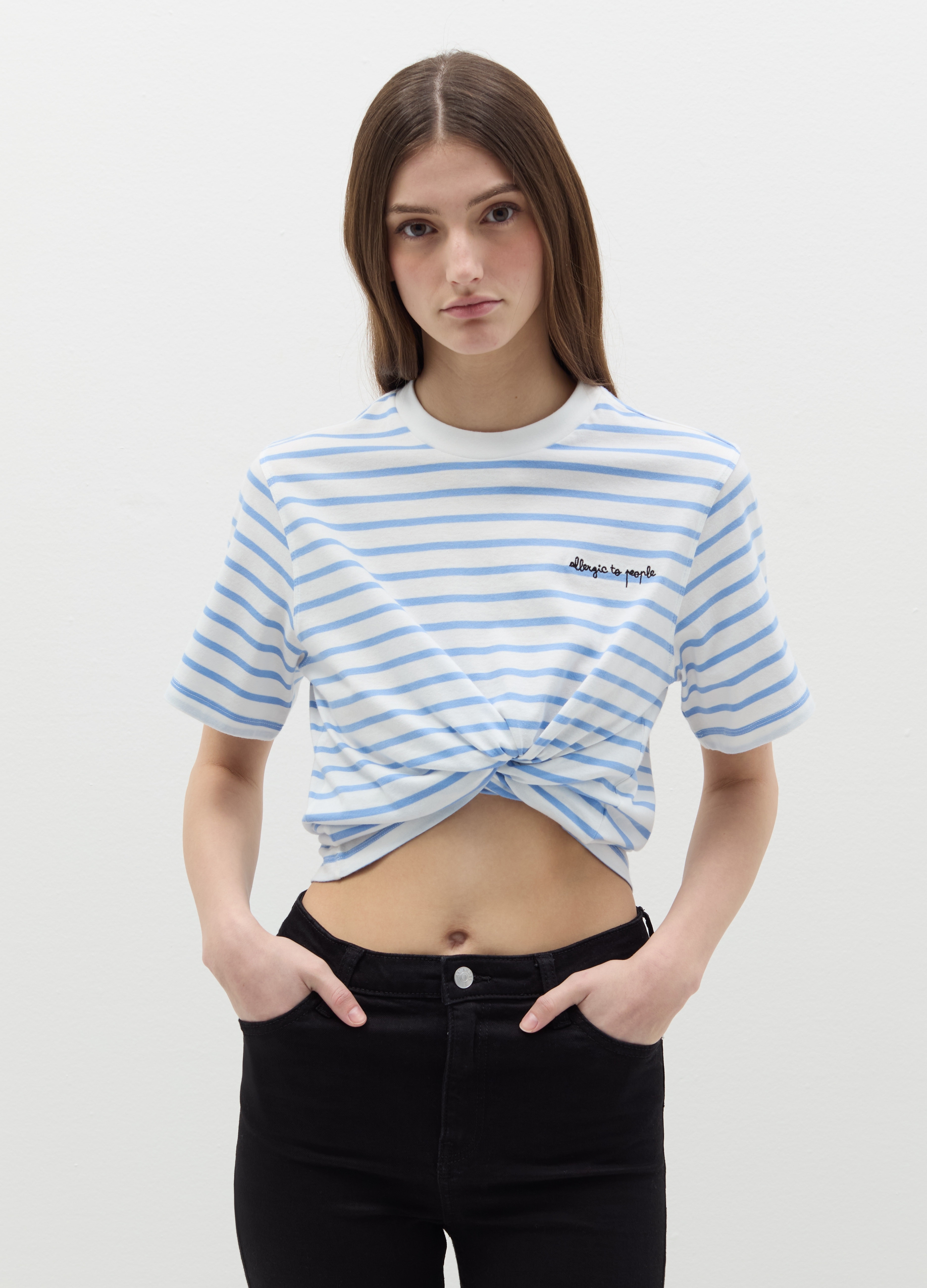 OVS, T-shirt In Cotone Con Ricamo, Donna, Multicolor, Taglia: S