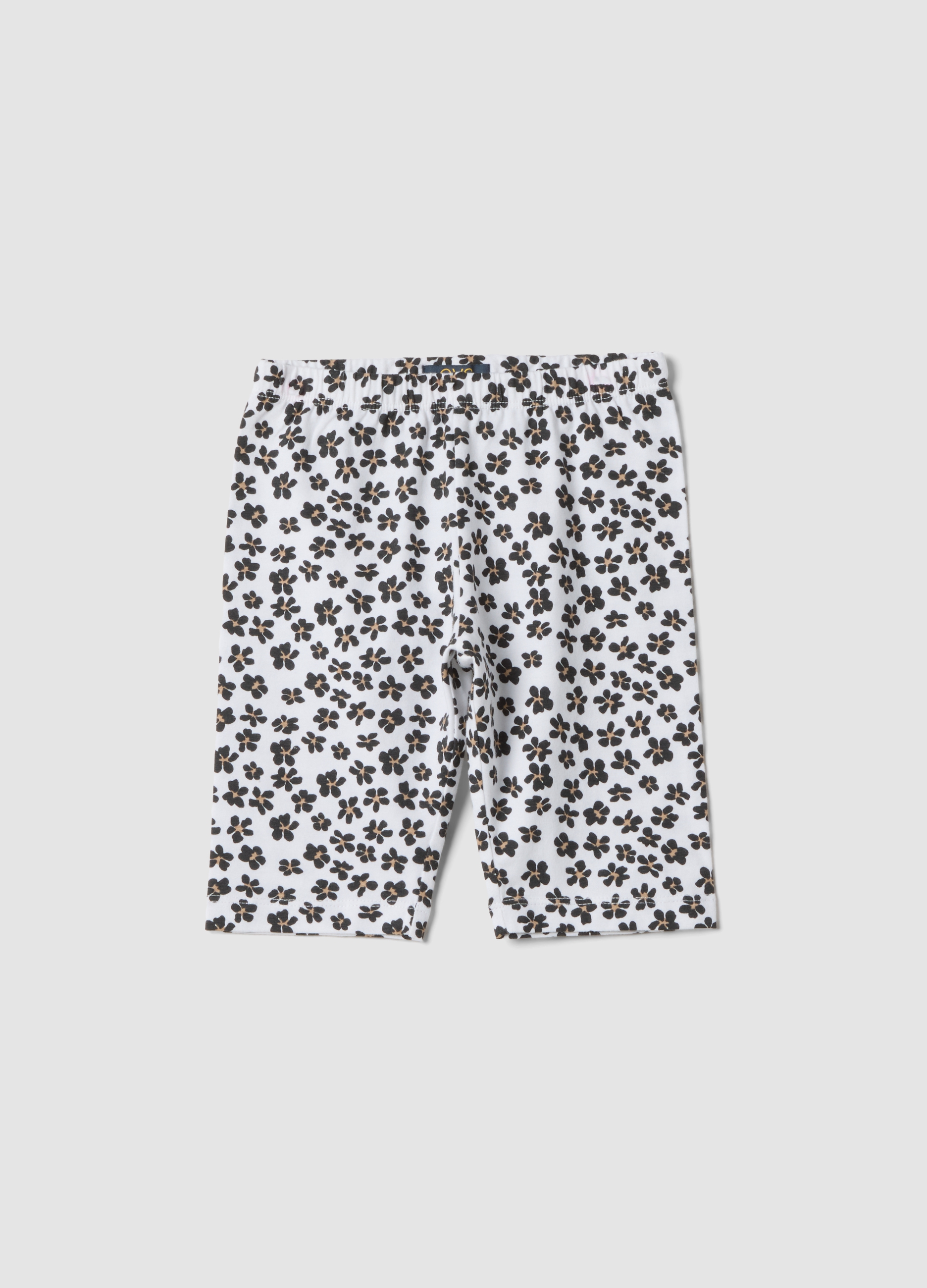 Ovs Kids, Weiße Shorts Aus Bio-baumwolle Mit Blumenprint, Mädchen, Bianco, Größe, 7-8
