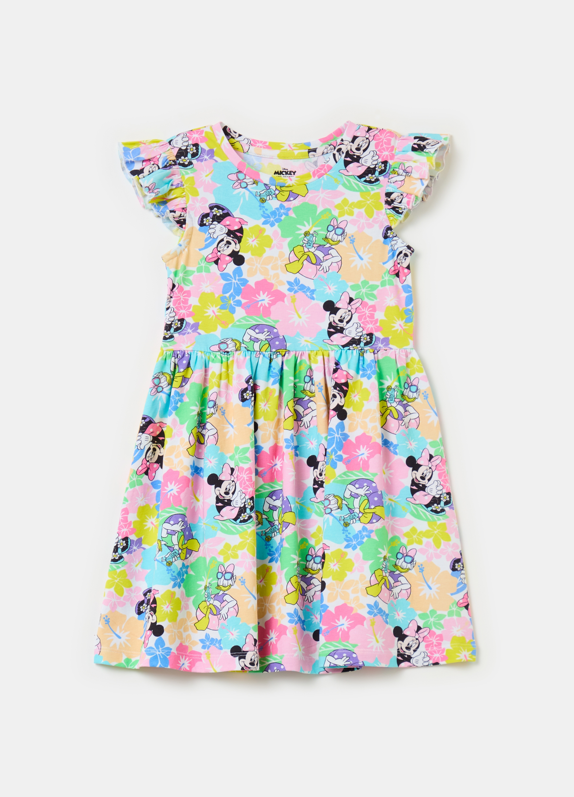 OVS, Vestito Con Stampa Minnie E Paperina, Bambina, Multicolor, Taglia: 9-10