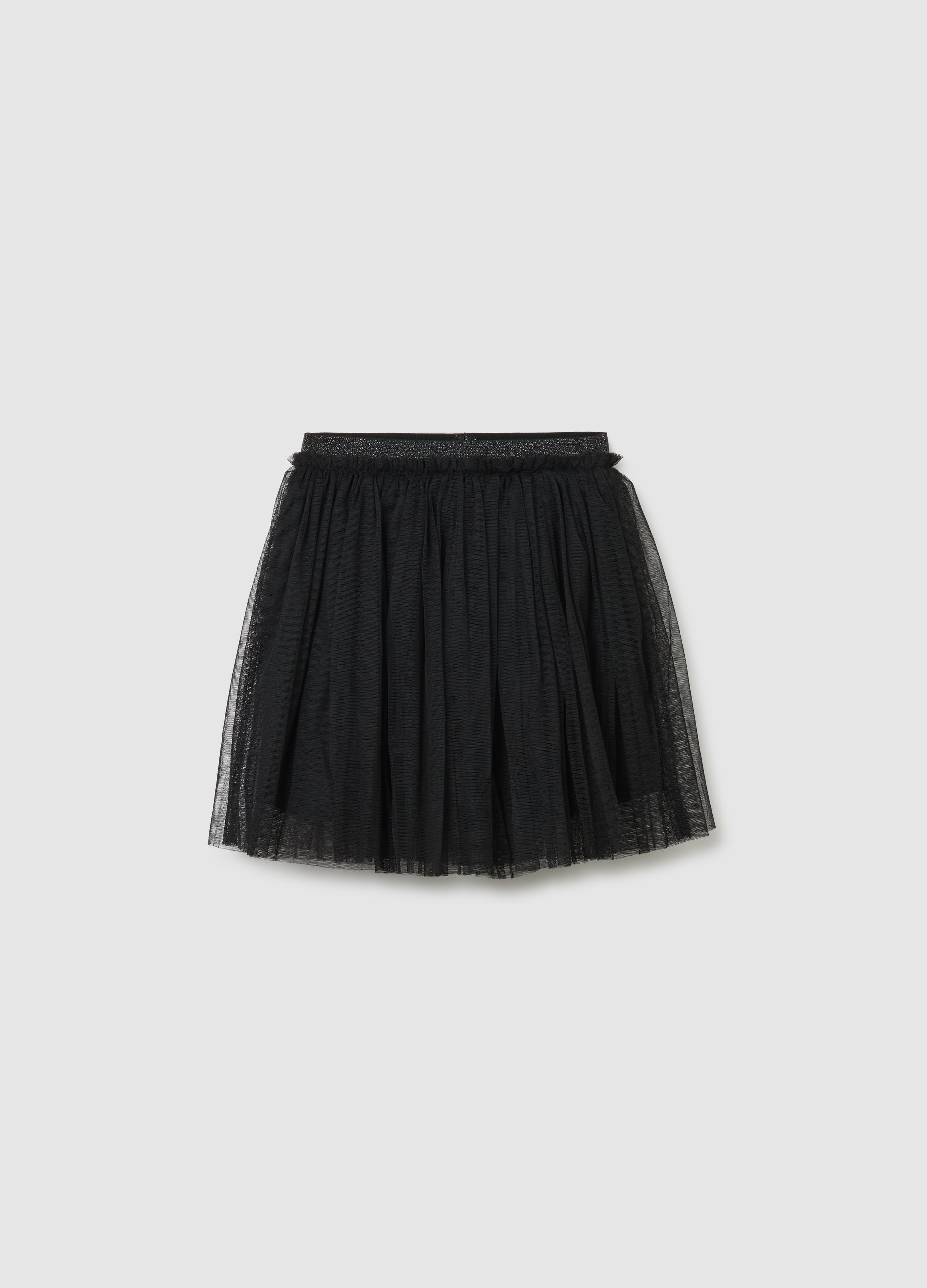 Gonna Nera Da Bambina Regular Fit In Tulle, Niña, Gunmetal, Talla: 5-6