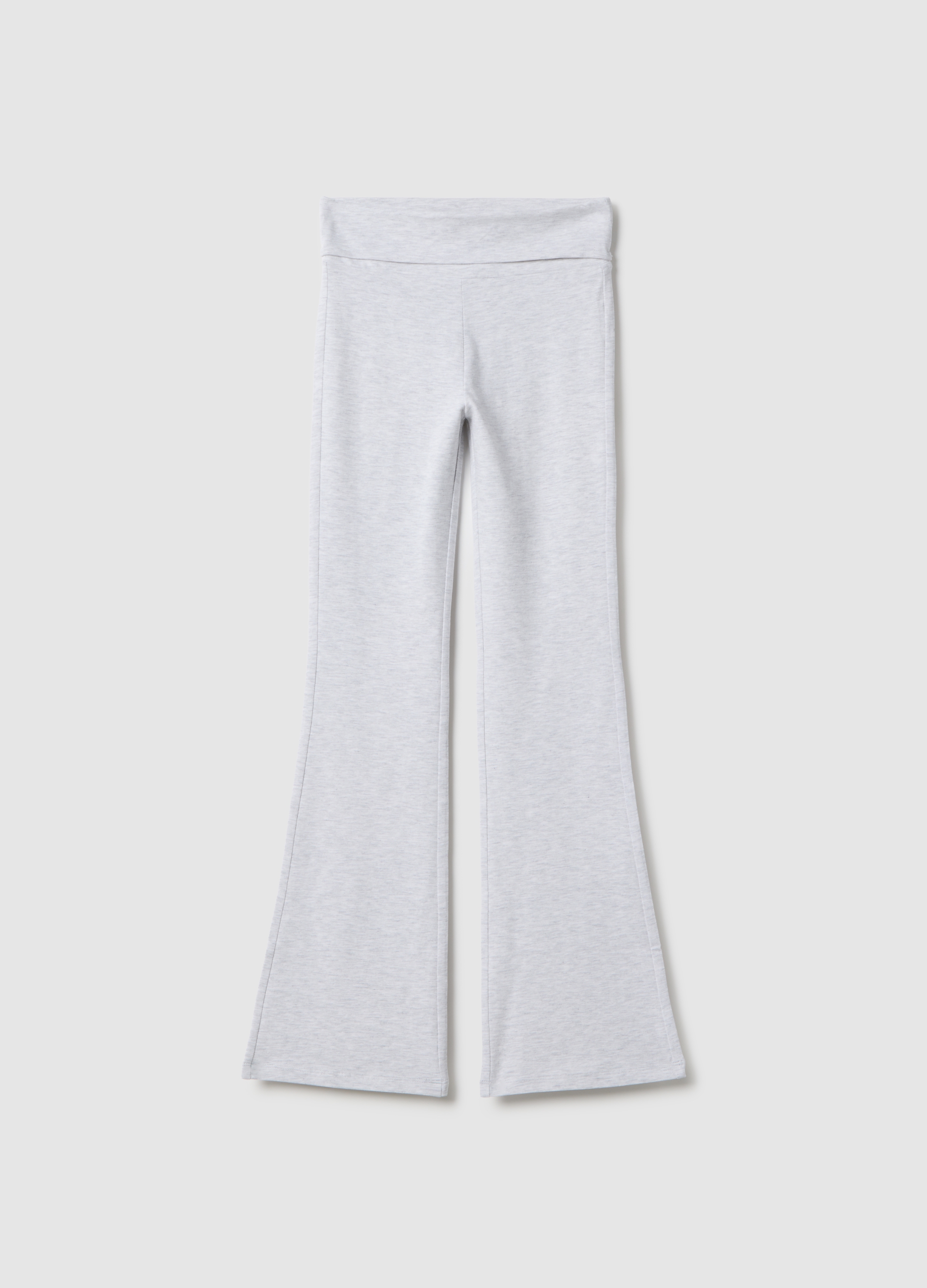 OVS KIDS, Leggings Grises De Algodón Elástico Flare Fit Para Niñas, Niña, Gris jaspeado, Talla: 14-15