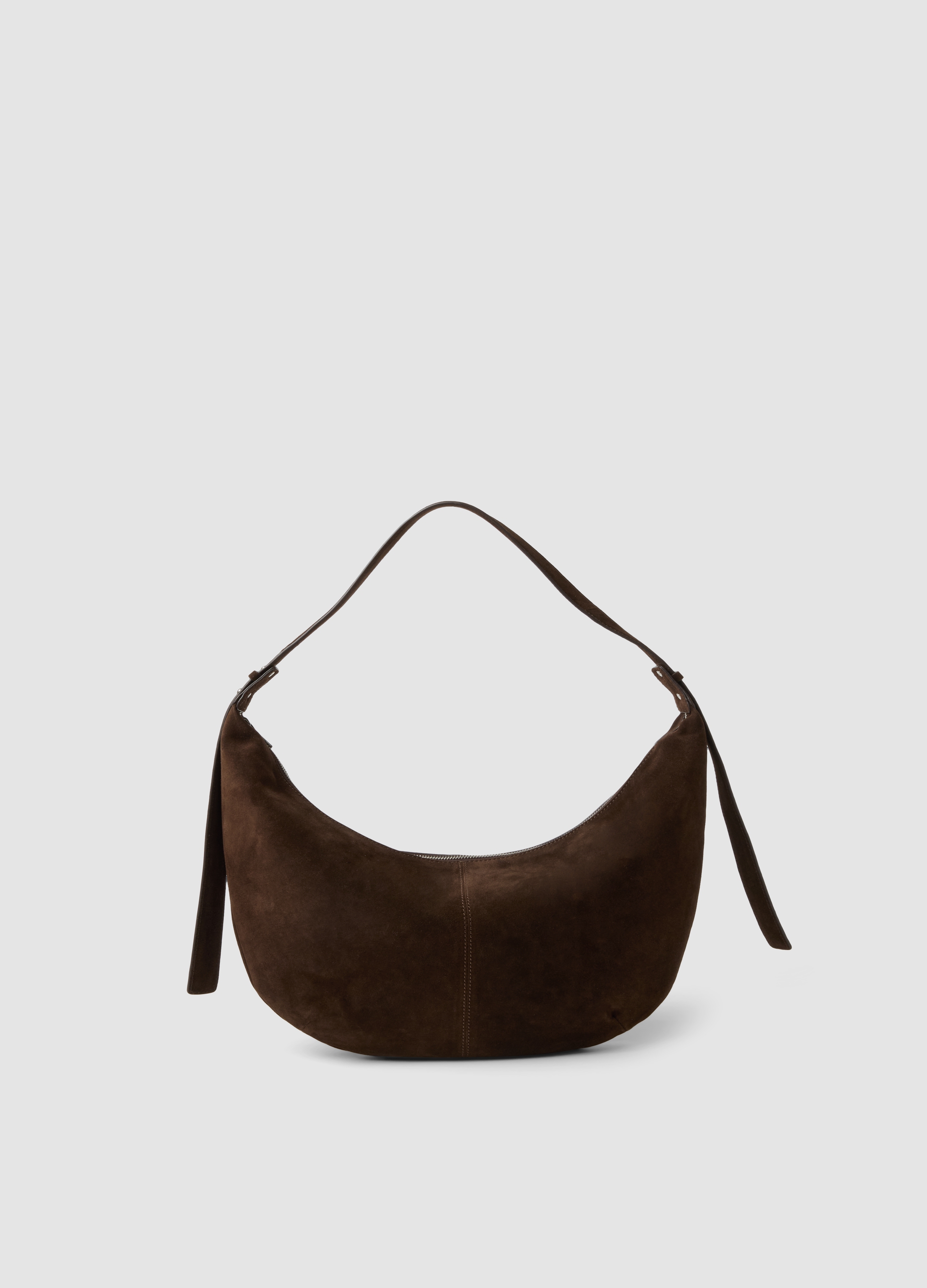 LES COPAINS, Borsa A Spalla Marrone In Vera Pelle, Donna, Marrone, Taglia: ONE SIZE