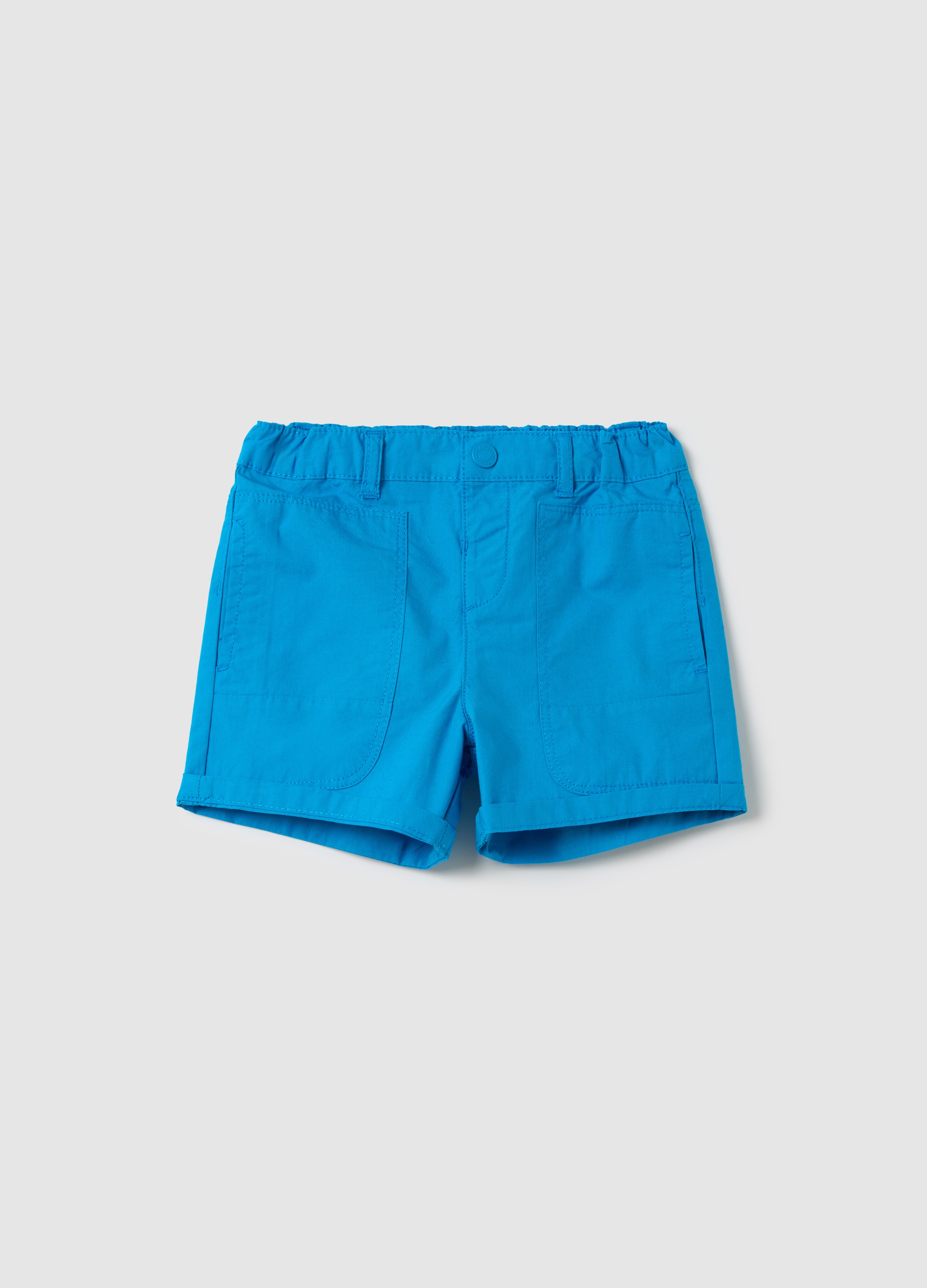 FAGOTTINO, Shorts Da Bambino In Puro Cotone Blu Regular Fit, Blu, Taglia: 12-18