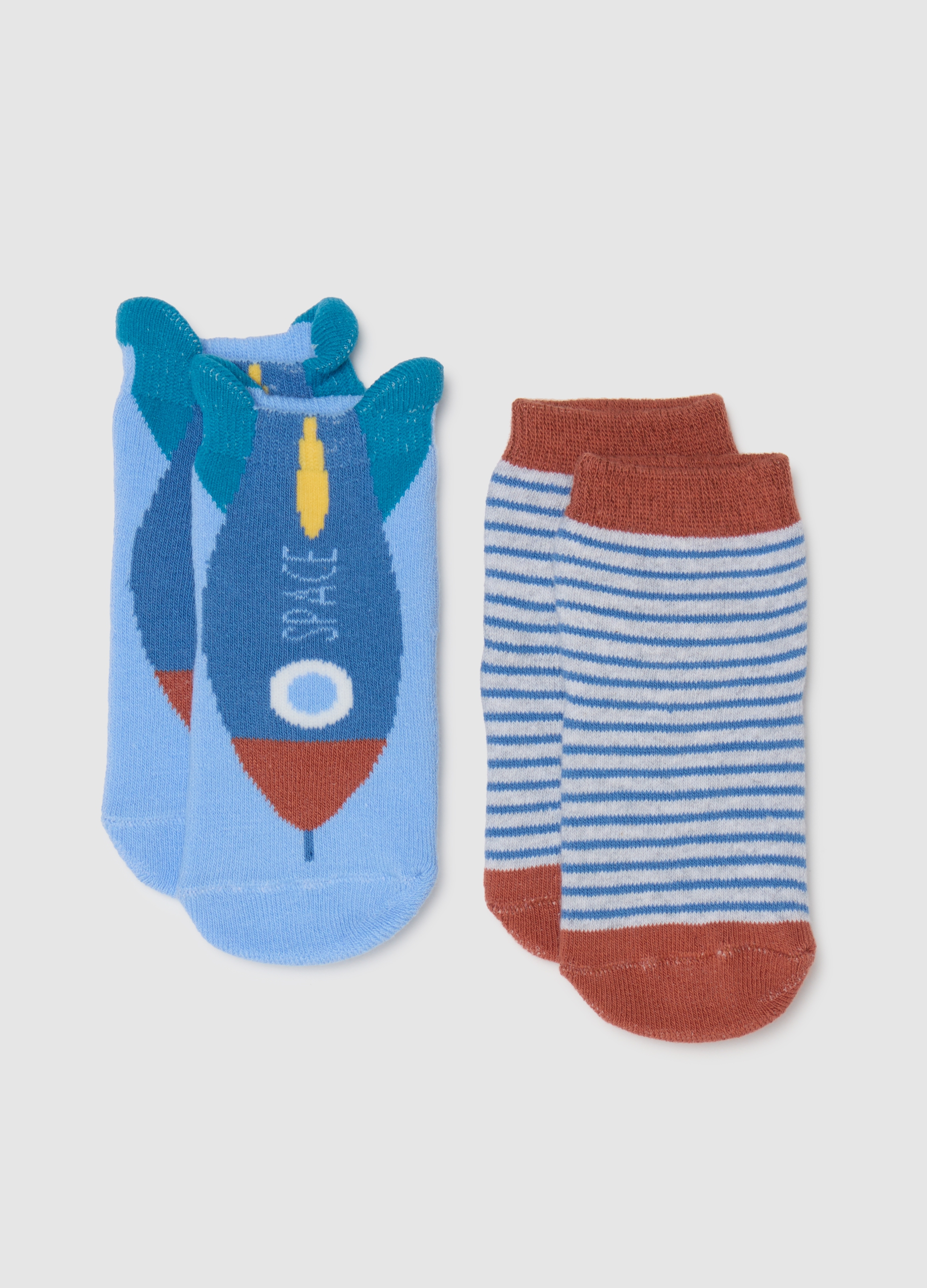 FAGOTTINO, Bipack Di Calze Da Neonato In Misto Cotone Elasticizzato Multicolor, Bambino, Multicolor, Taglia: 6-12