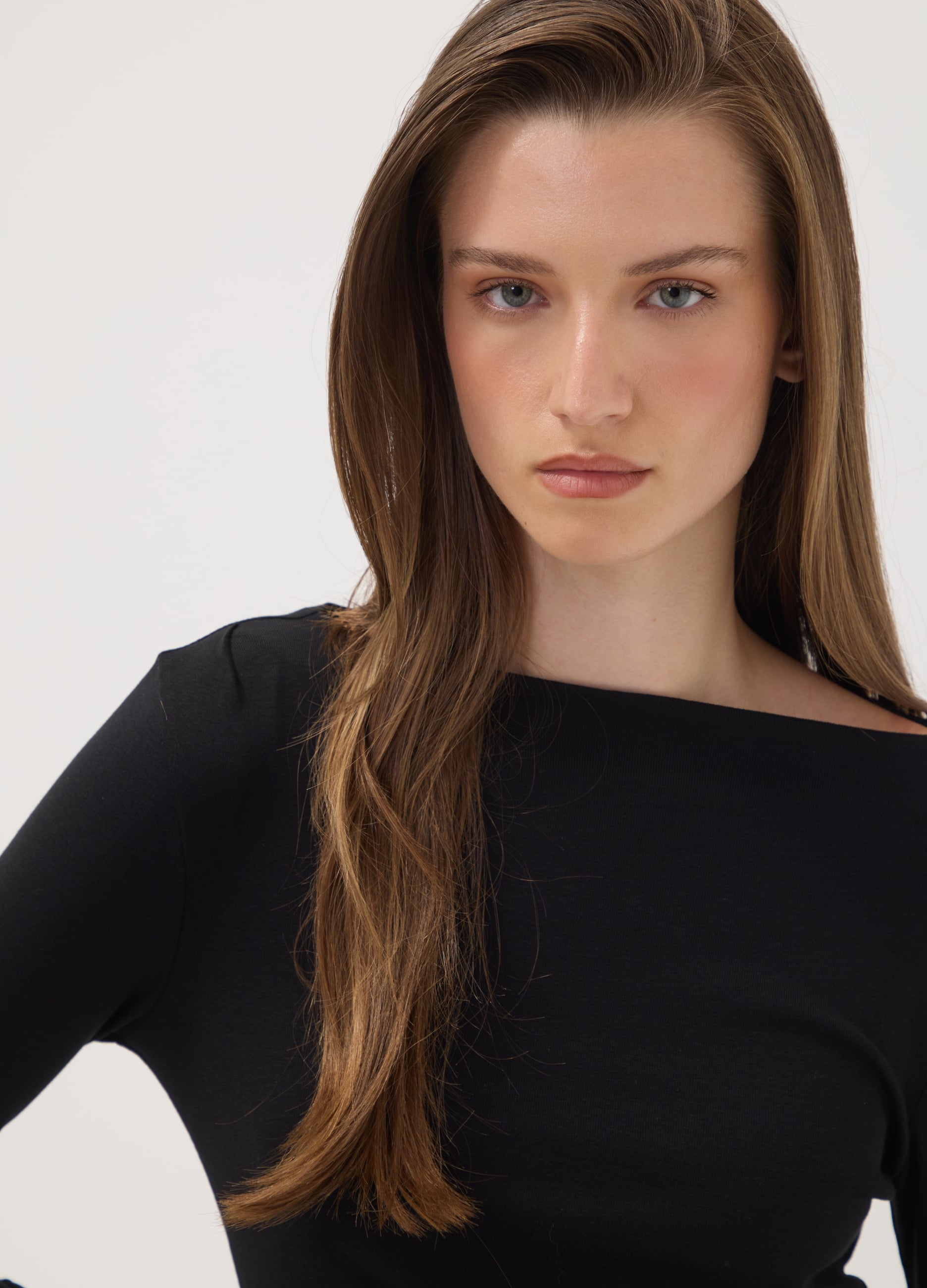 OVS, T-shirt Nera In Puro Cotone Con Girocollo, Donna, Nero, Taglia: L