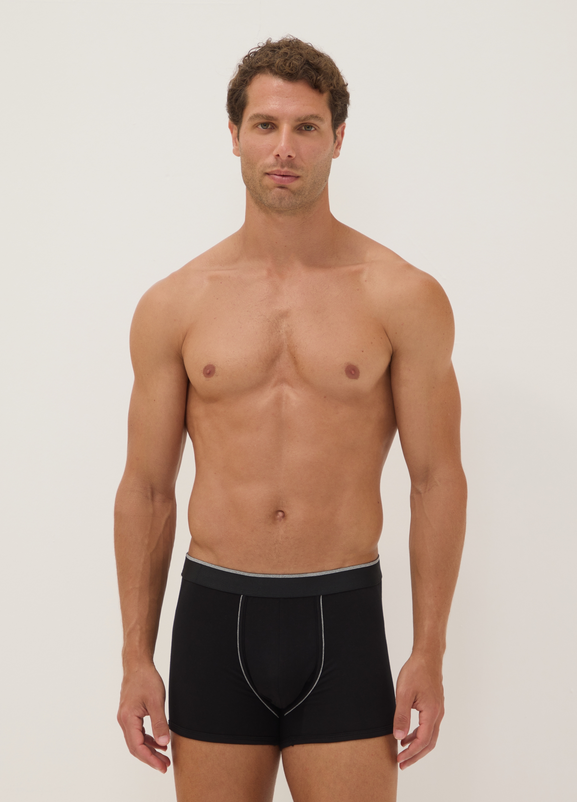 OVS, Bipack Di Boxer Neri In Cotone Supima Elasticizzato, Uomo, Nero, Taglia: XL