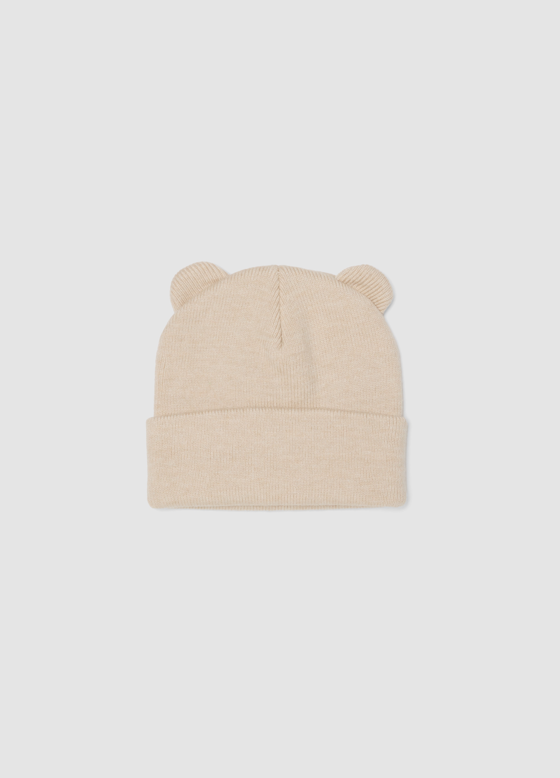 FAGOTTINO, Cappello Beige In Misto Viscosa A Maglia Con Orecchie, Bambina, Beige, Taglia: 42-44