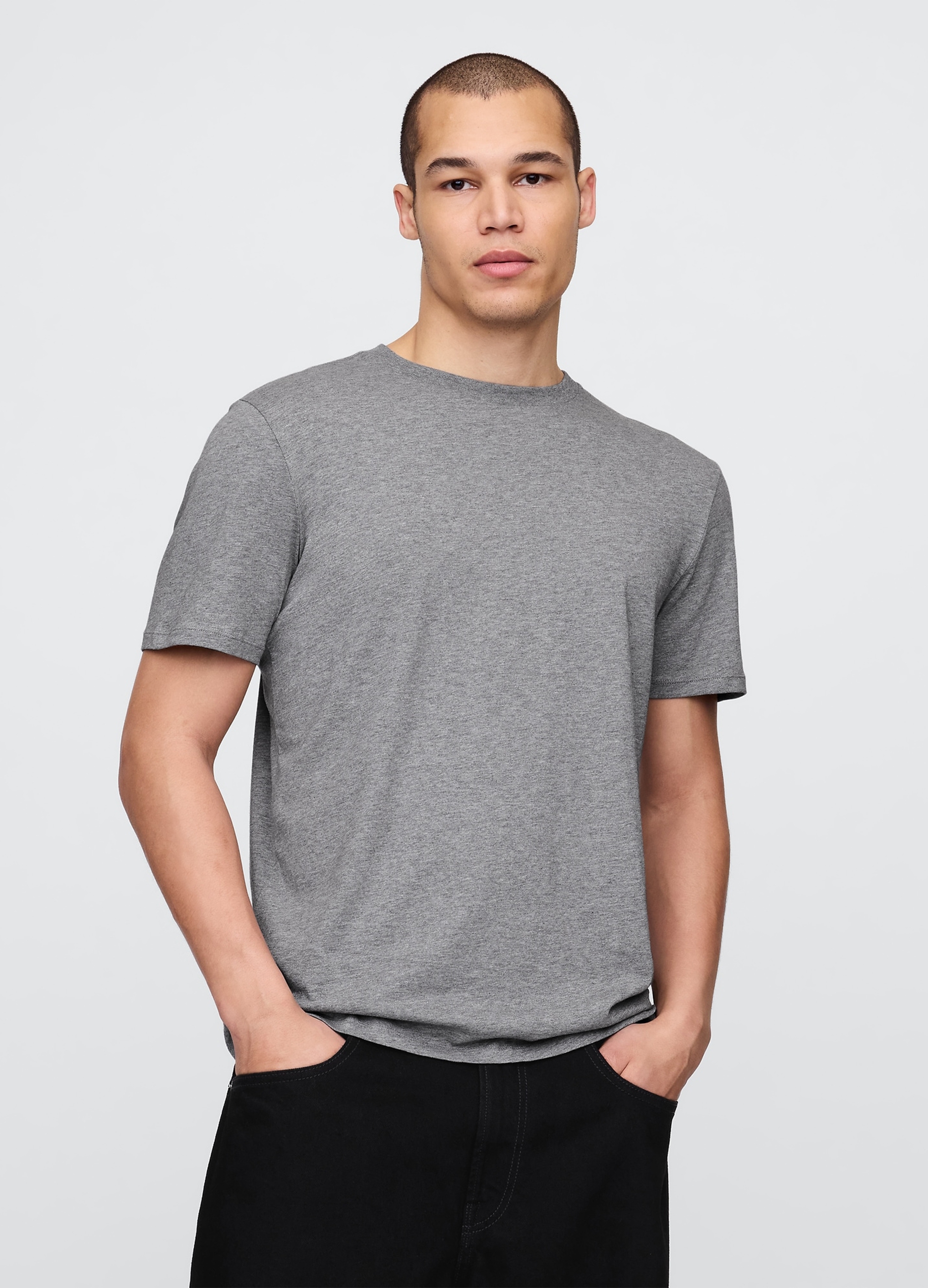GAP, T-shirt In Puro Cotone A Maniche Corte, Uomo, Grigio, Taglia: XXL