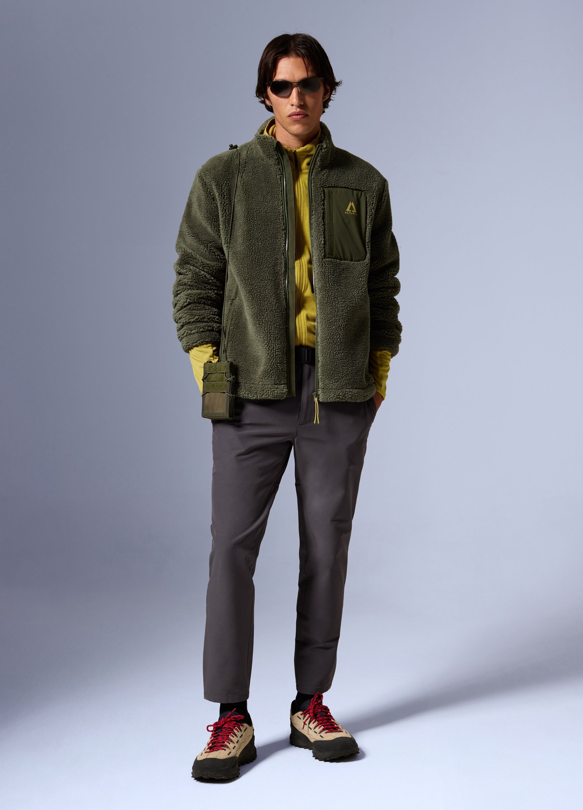 OVS, Sherpa-jacke Mit Reißverschluss Altavia Mit Deborah Compagnoni, Unisex, Armee(grün), Größe: XXL