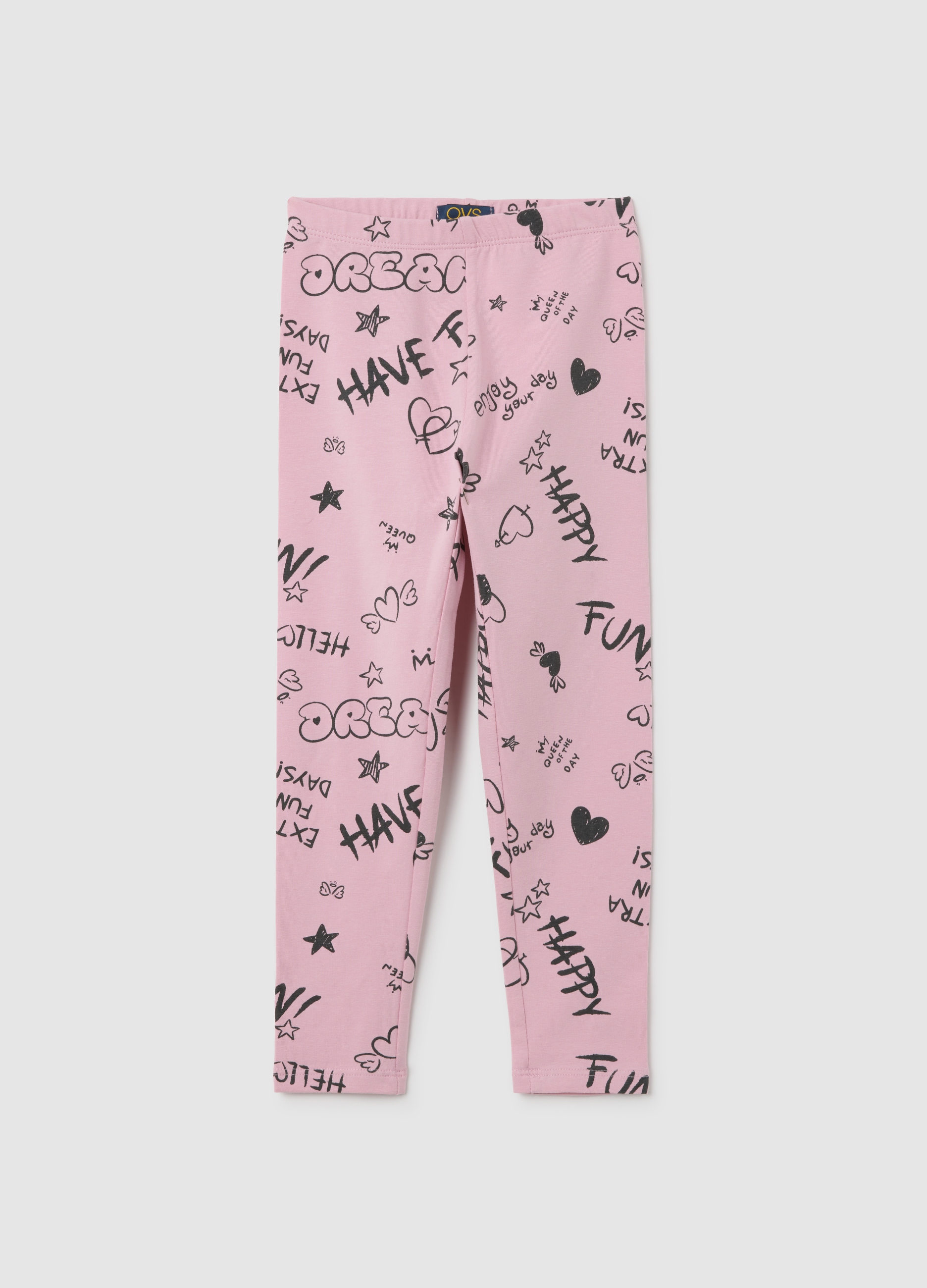 OVS, Rosa Stretch-baumwoll-leggings Für Mädchen, Mädchen, Rosa, Größe: 3-4