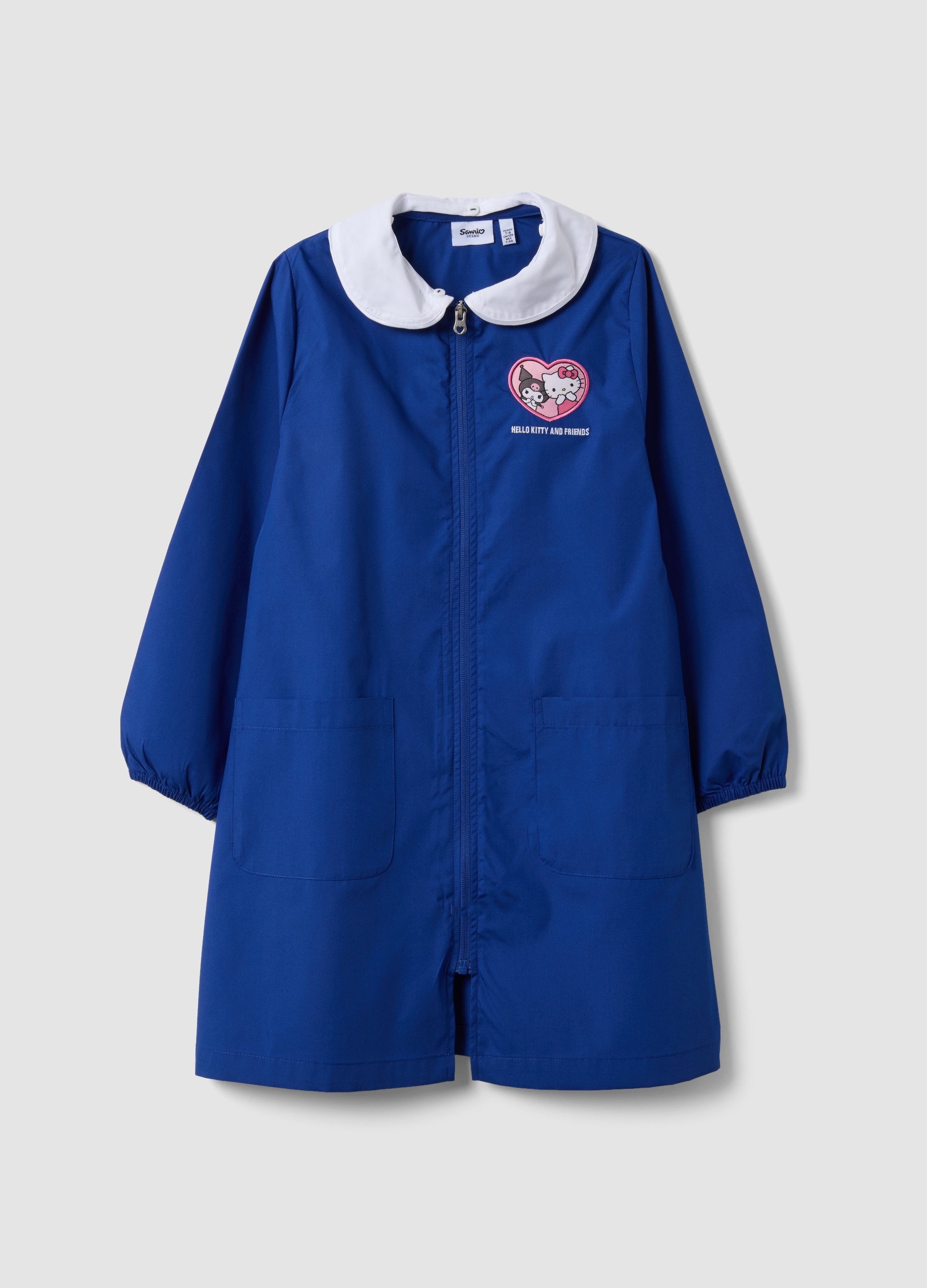 OVS KIDS, Grembiule Blu Per La Scuola Con Ricamo Hello Kitty Per Bambina, Blu, Taglia: 7-8